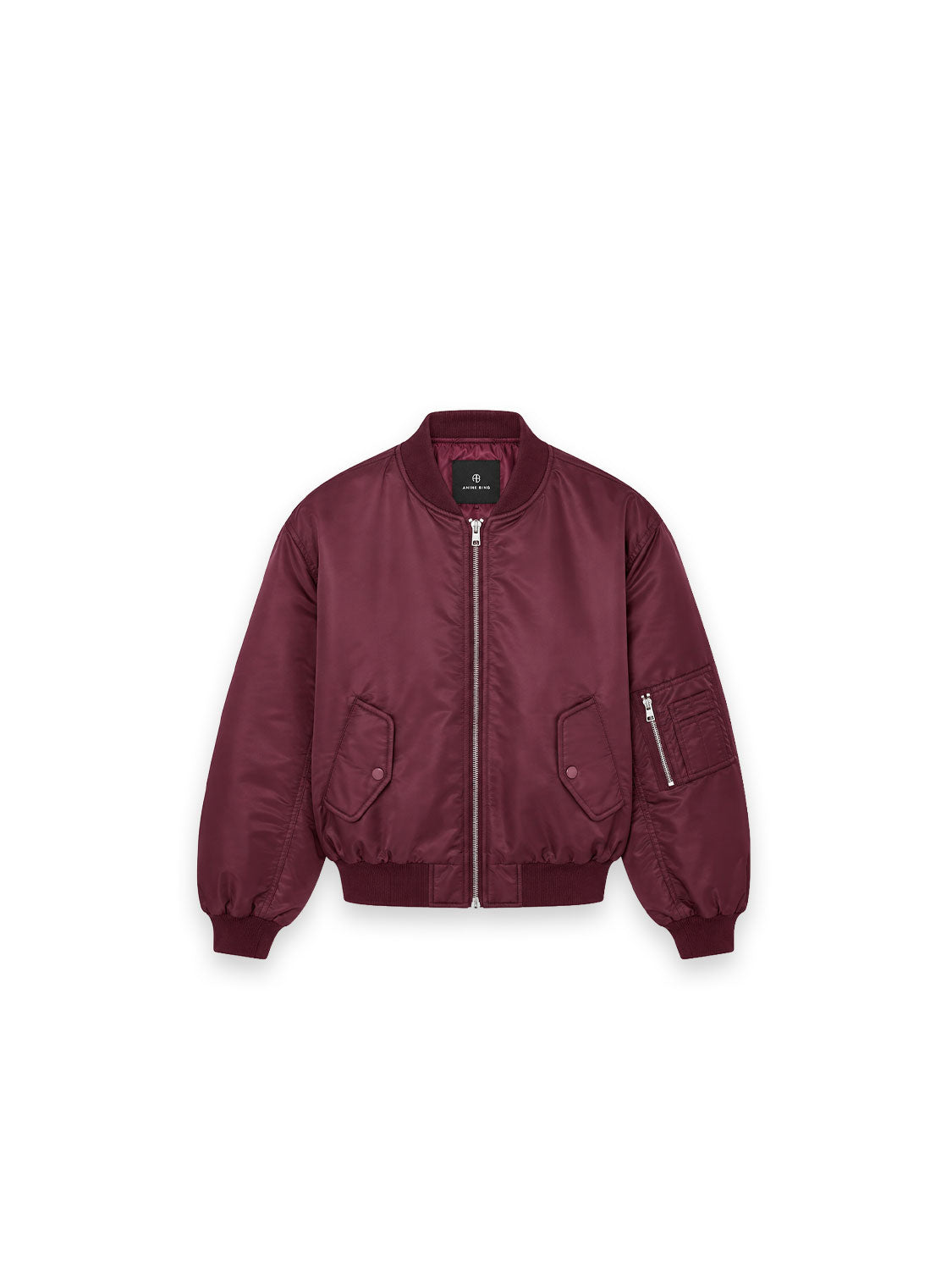 Leon Bomber Jacke – mit glänzender Satin-Optik und leichter Wattierung