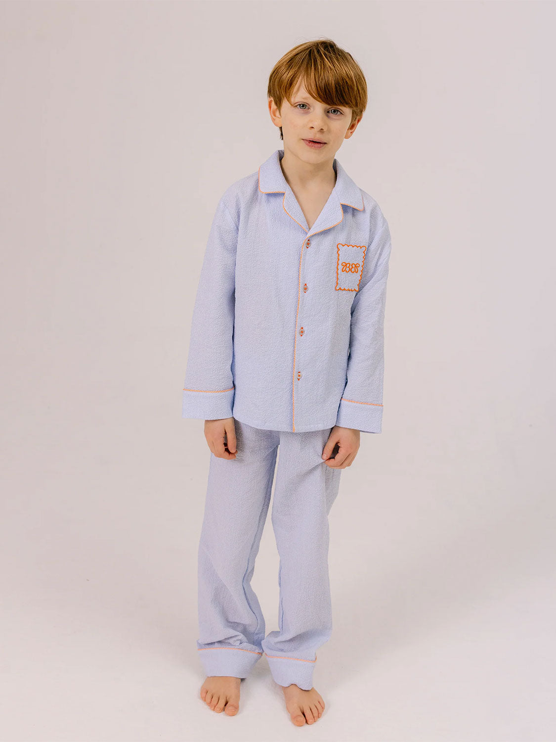 Noa Pyjama – Pyjama-Set aus strukturiertem Baumwollstoff