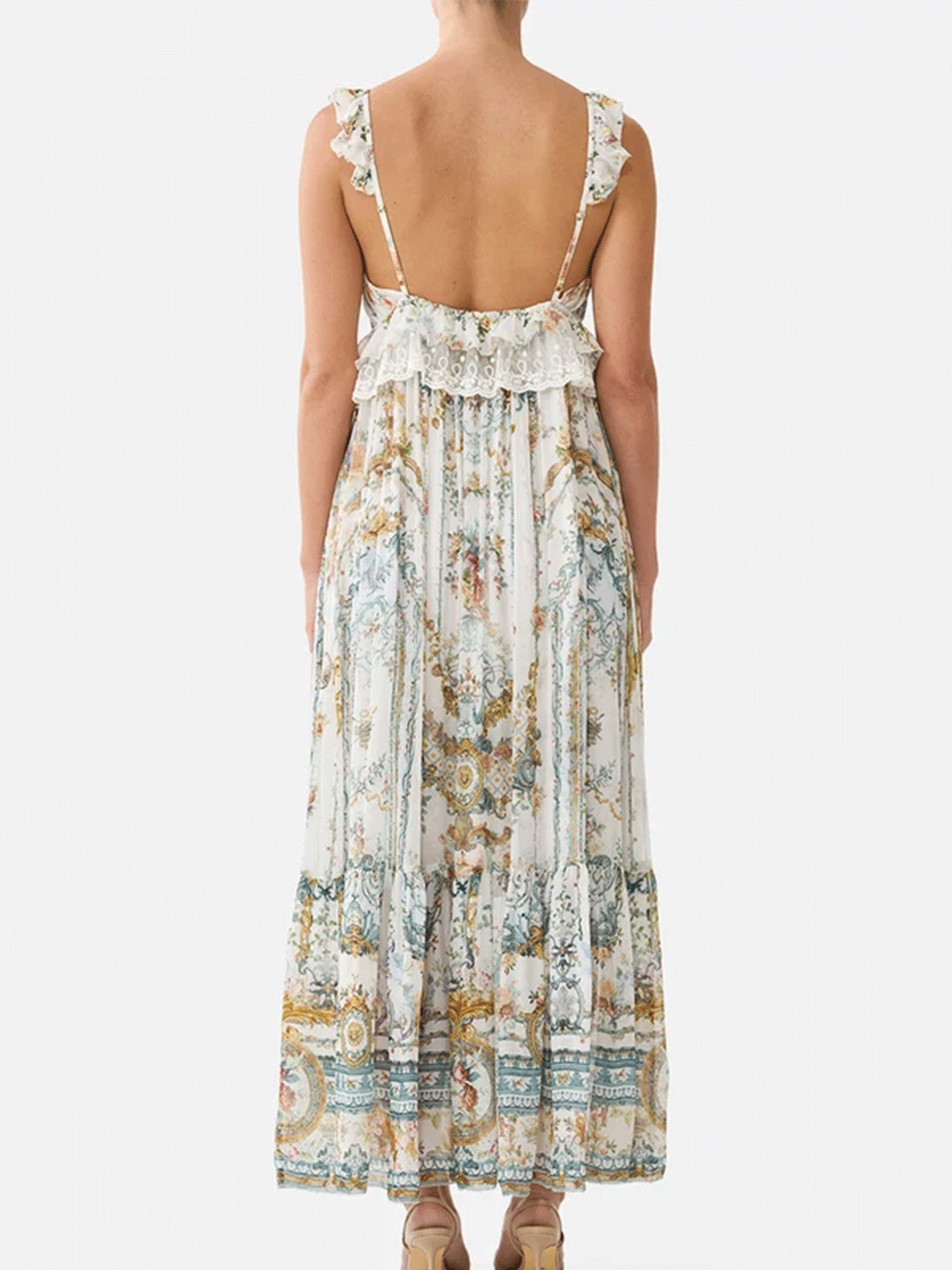 PRE-RUFFLE BRALETTE MAXI DRESS