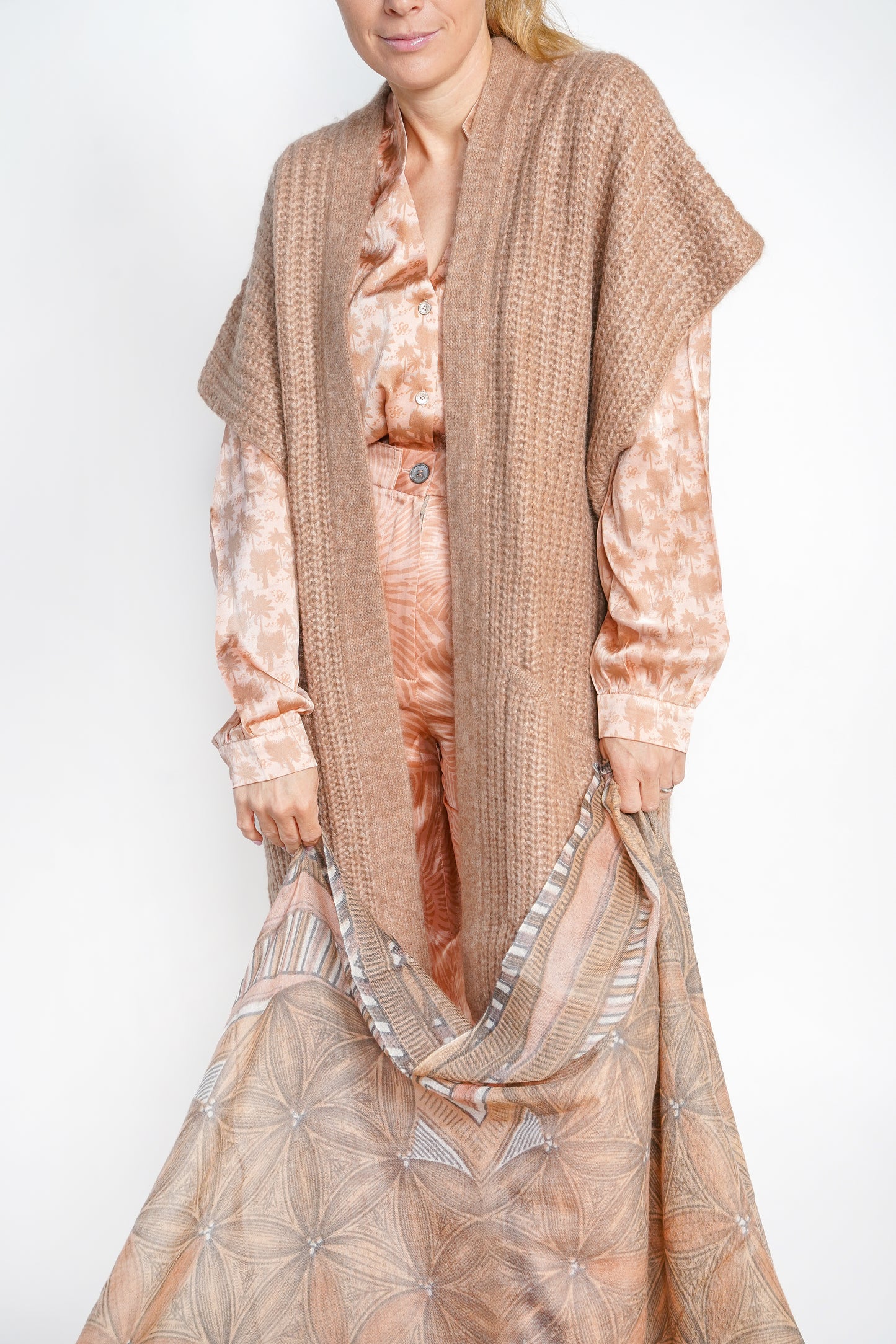 Zenon – Weste aus Seiden-Kaschmir-Mix