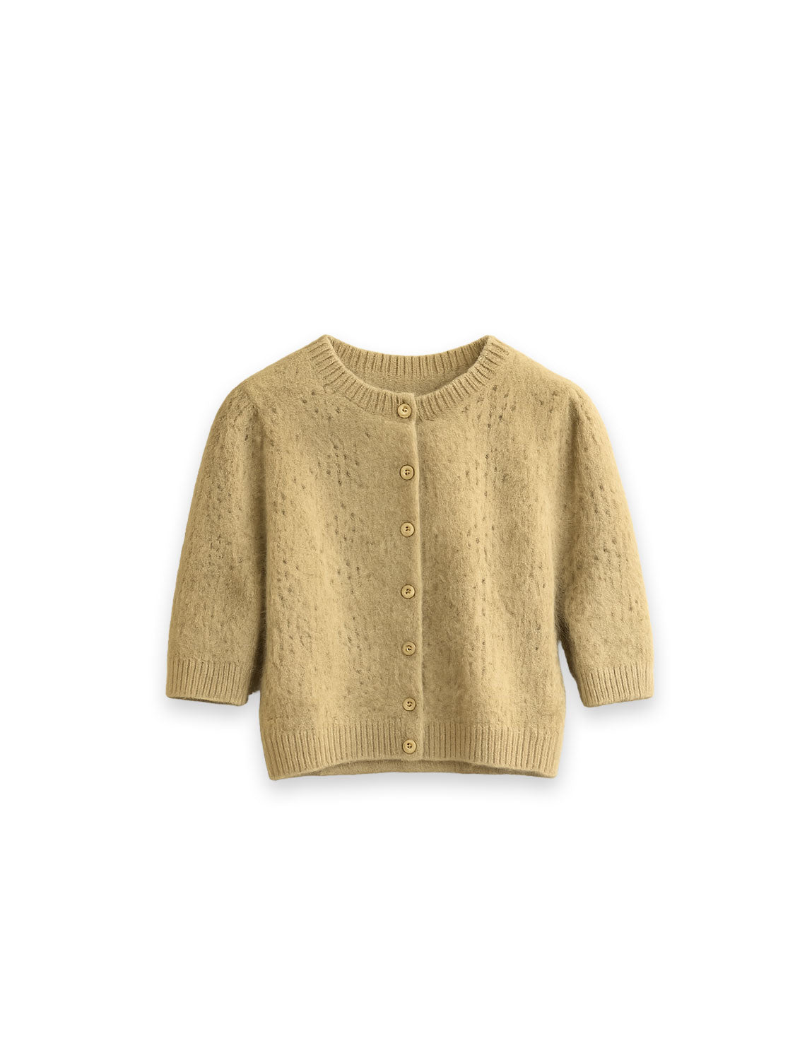 Airy T-Shirt Feinstrick mit Knopfleiste