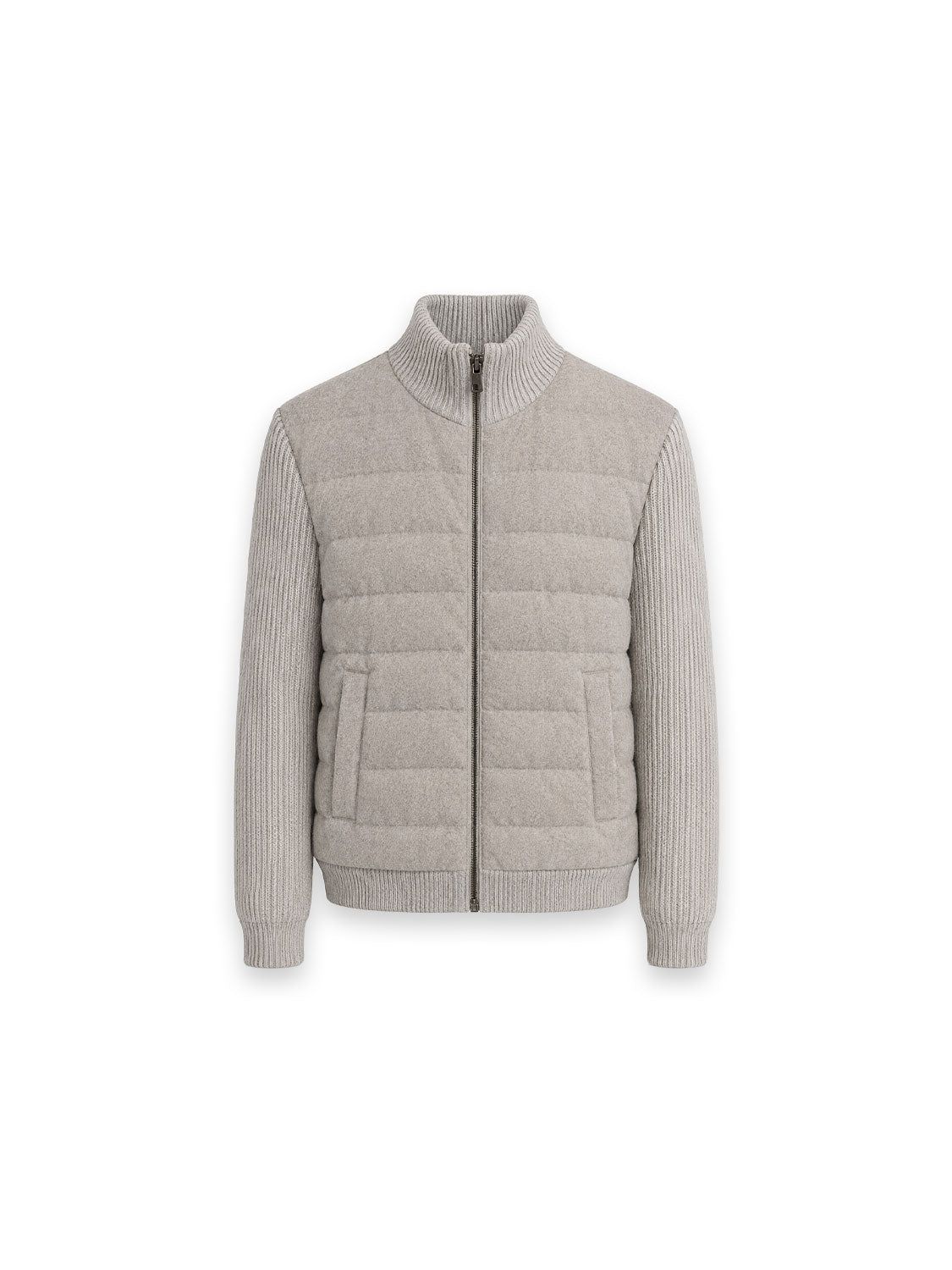 Steppjacke mit Strickärmeln