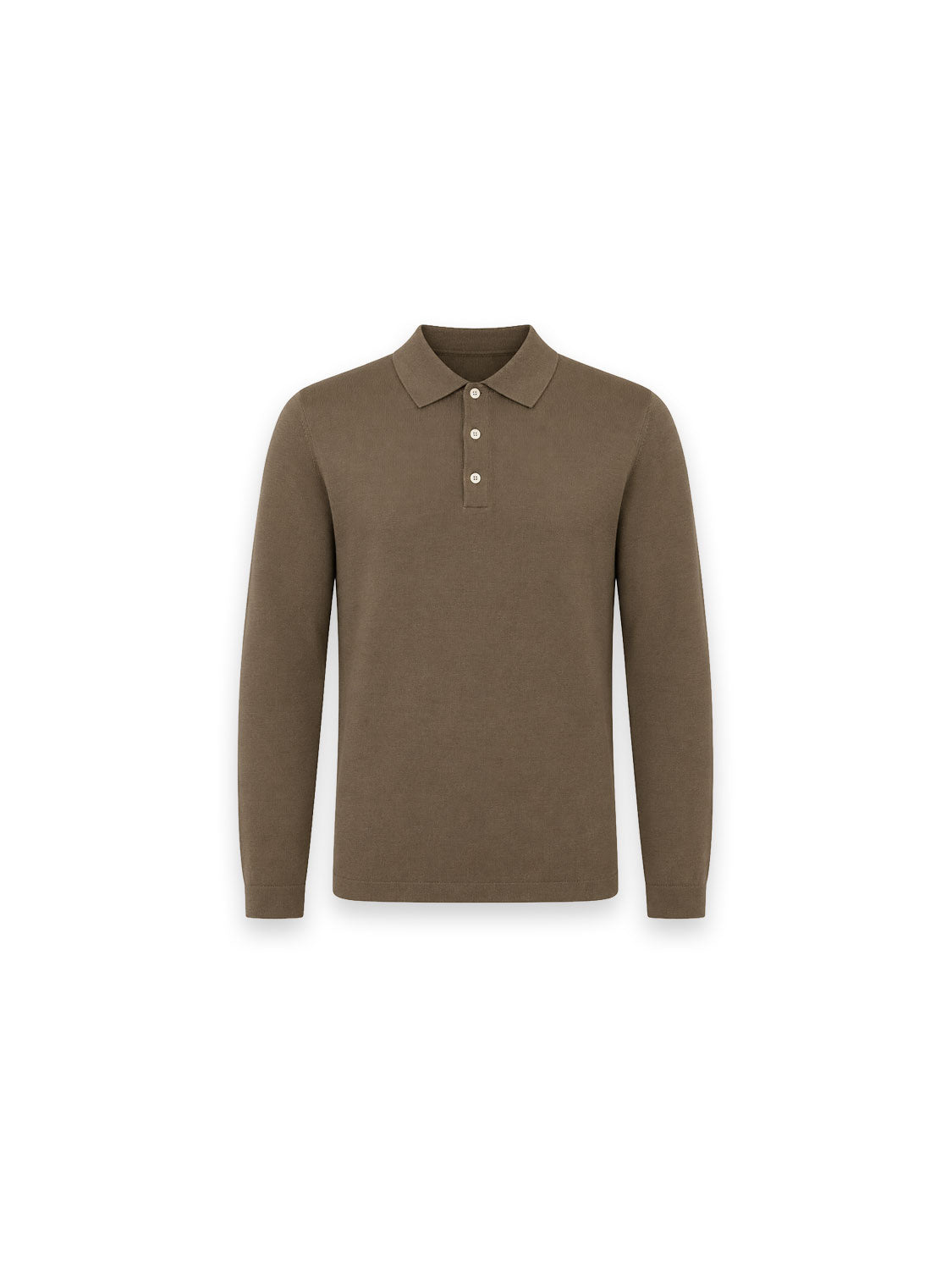 Poloshirt mit Knopfleiste und Langarm