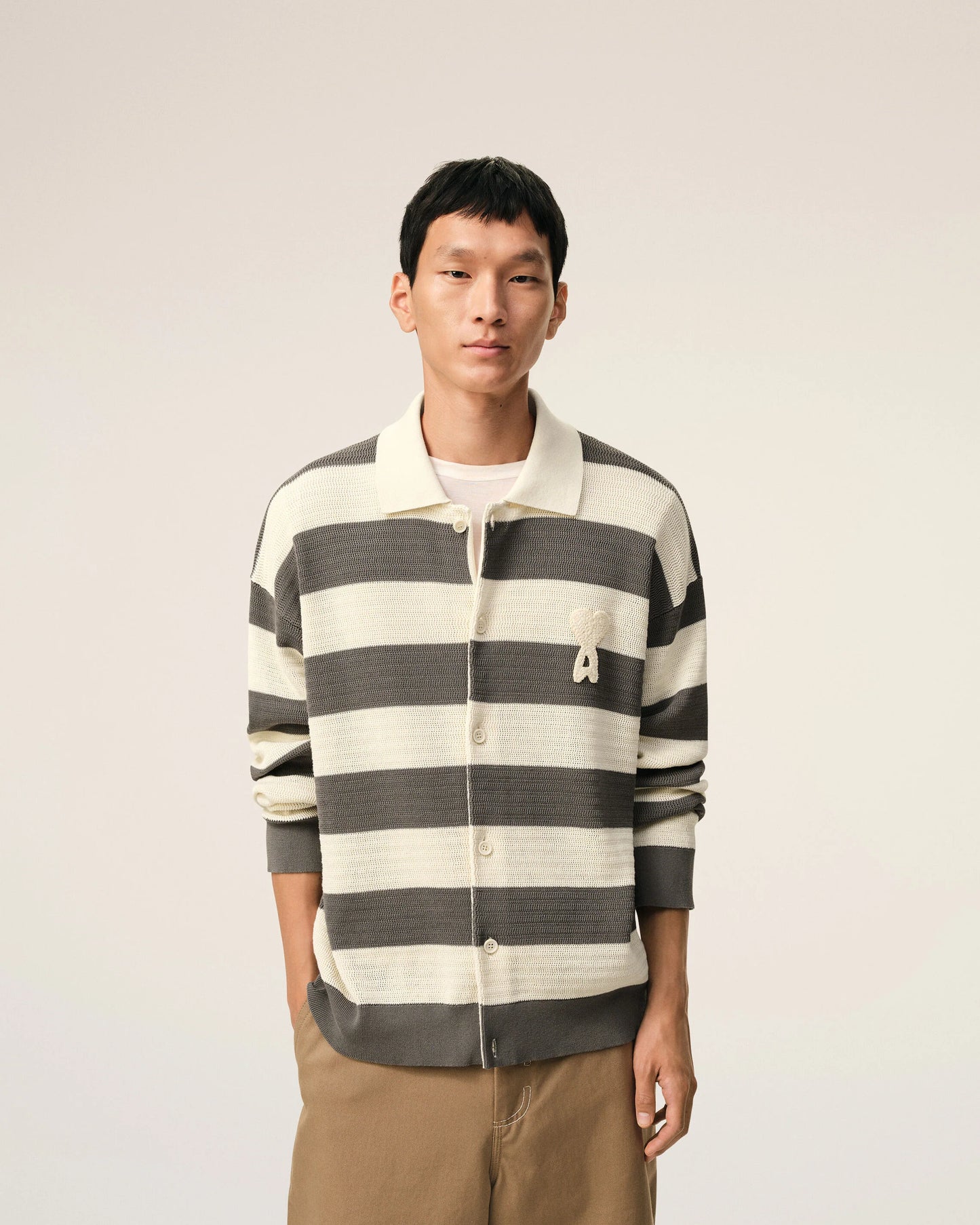 Gestreifter Cardigan aus Baumwolle