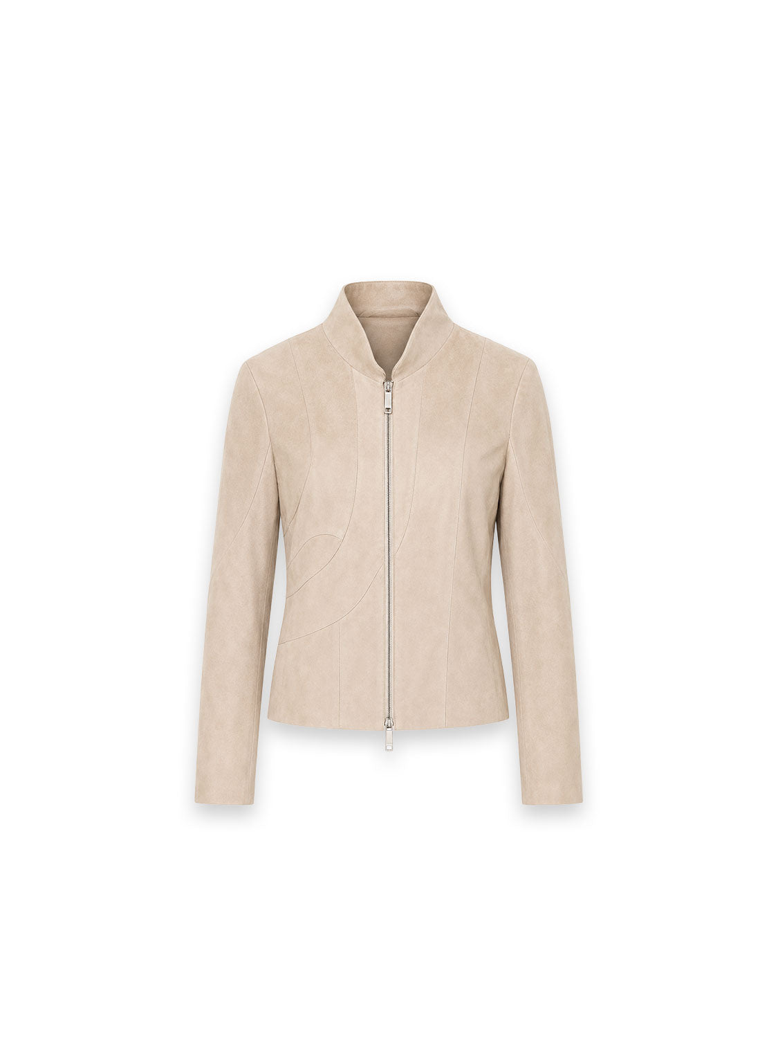 Ayna – Lederjacke mit Stehkragen