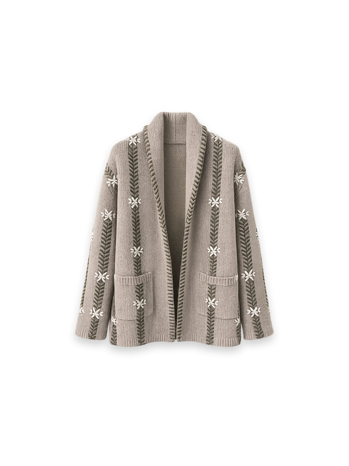 Strickjacke mit Stickerei