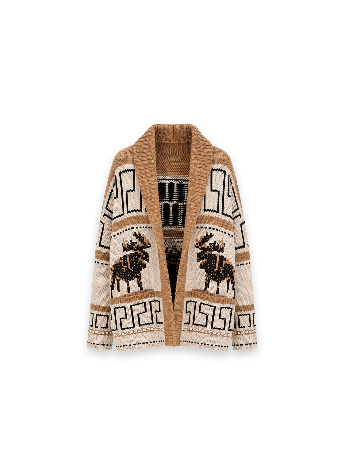 Aspen Strickjacke – Jacquard mit Hirschmotiv