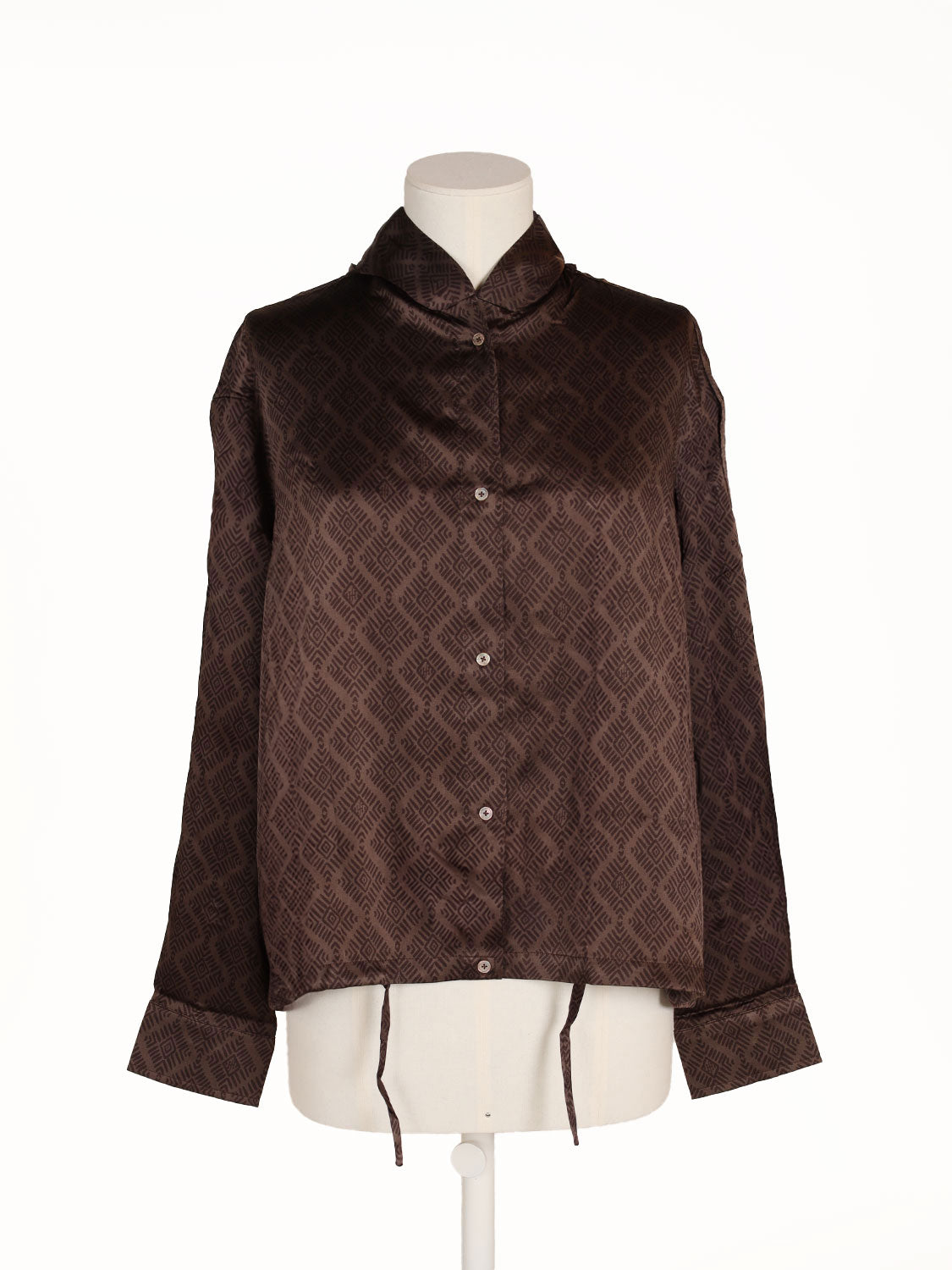 Gemma – Seidenbluse mit Kapuze