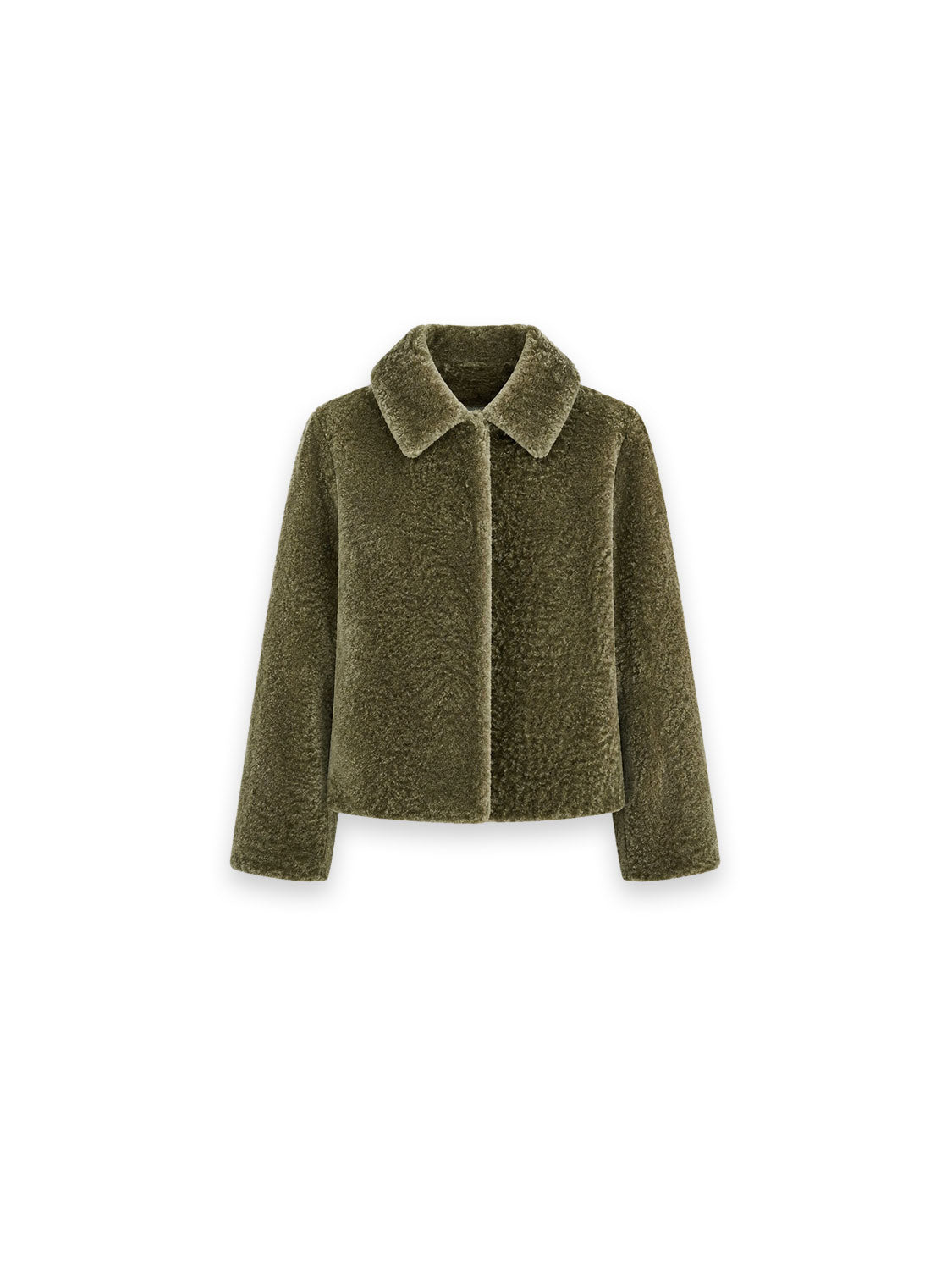 Kurzjacke mit klassischem Kragen aus Lammfell