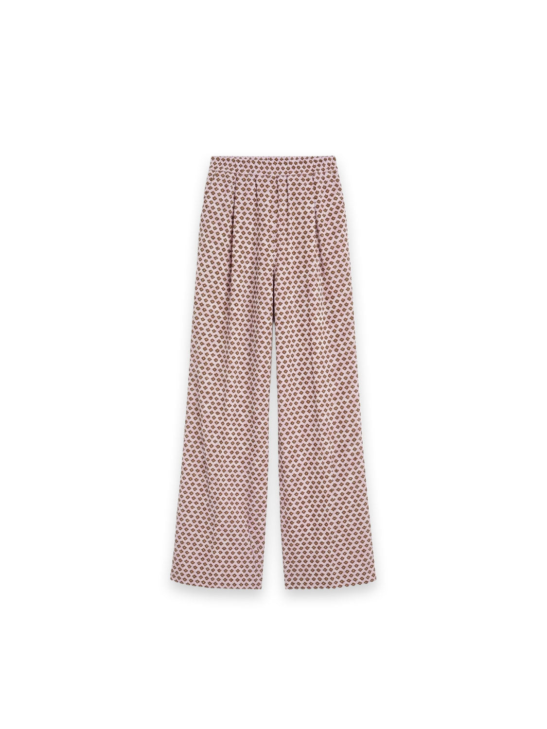 Printed Wide Leg Pants – Retro Hearts