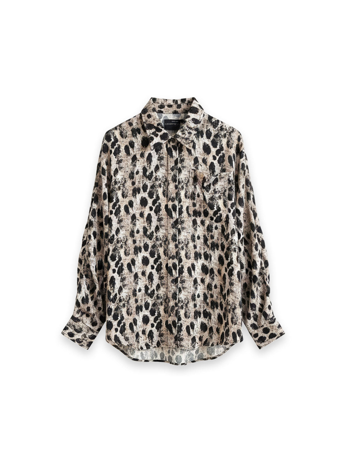 Drop Neck Bluse Animal Print