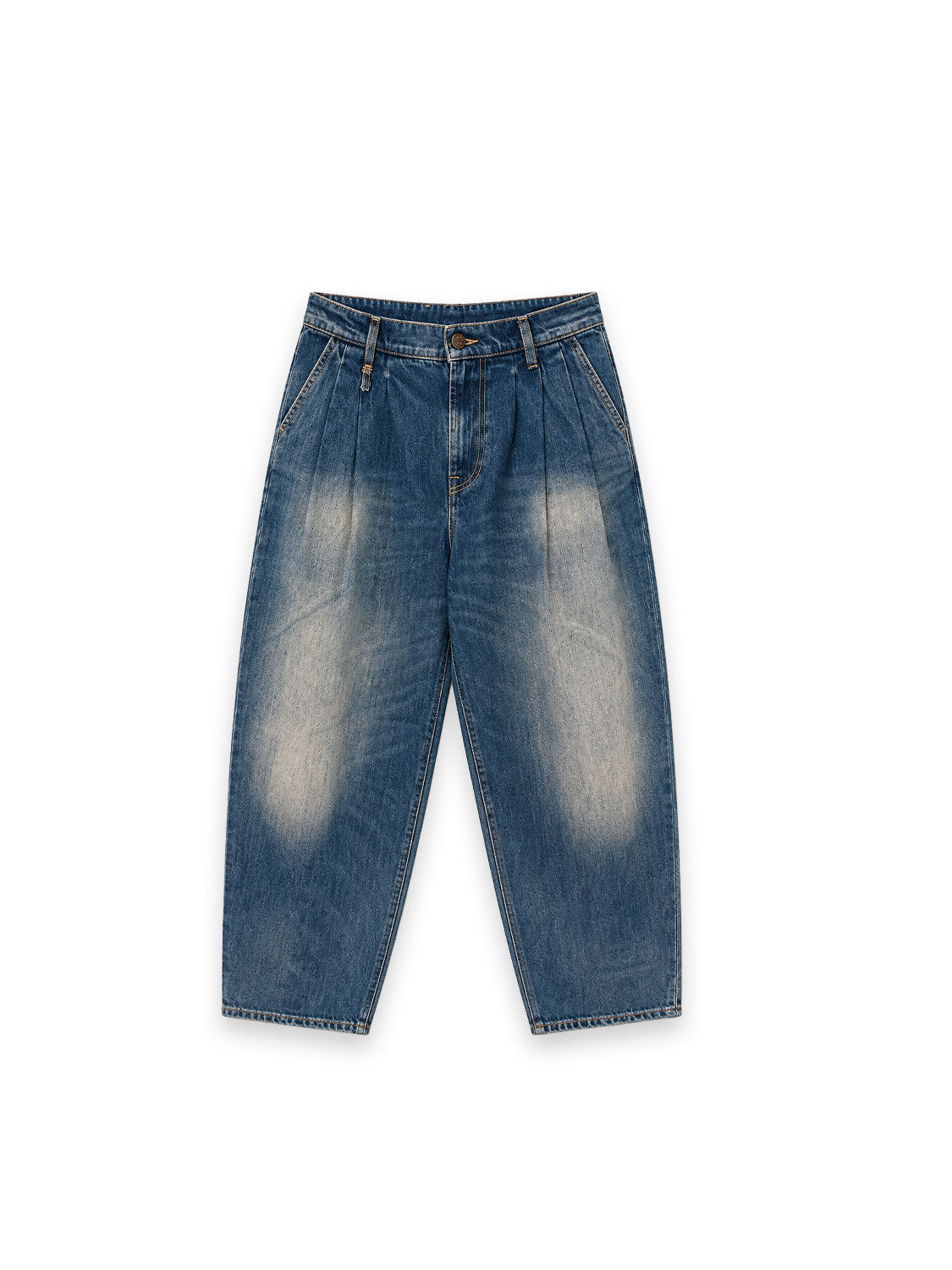 Triple Pleat Jeans – Denim mit markanten Bundfalten