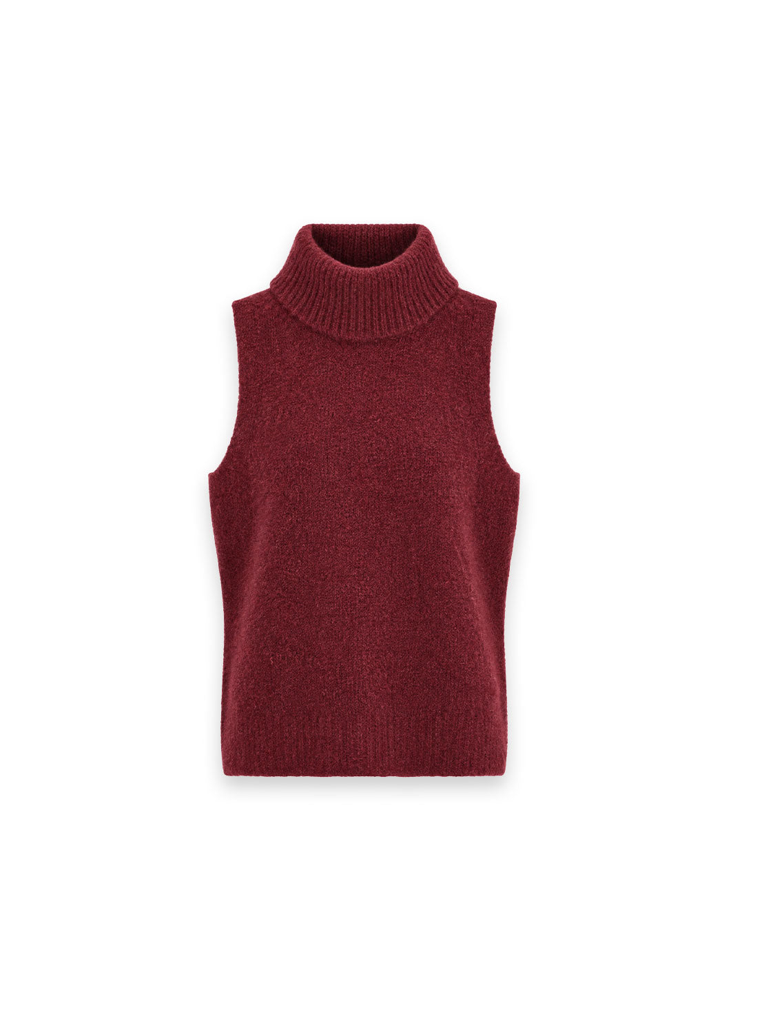 Canotta ärmelloser Pullover mit Rollkragen aus weichem Feinstrick