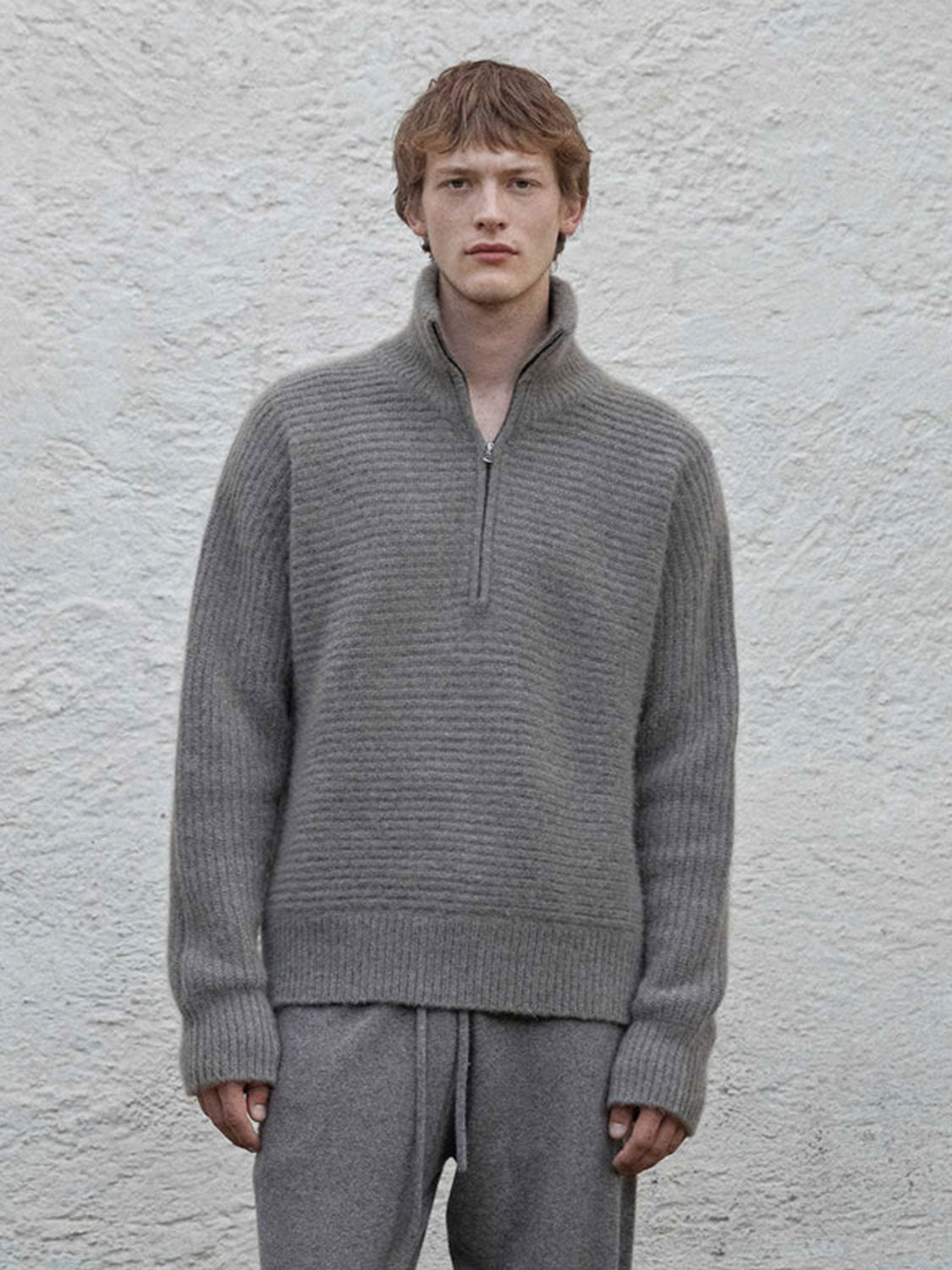 Half-Zip Pullover aus Cashmere