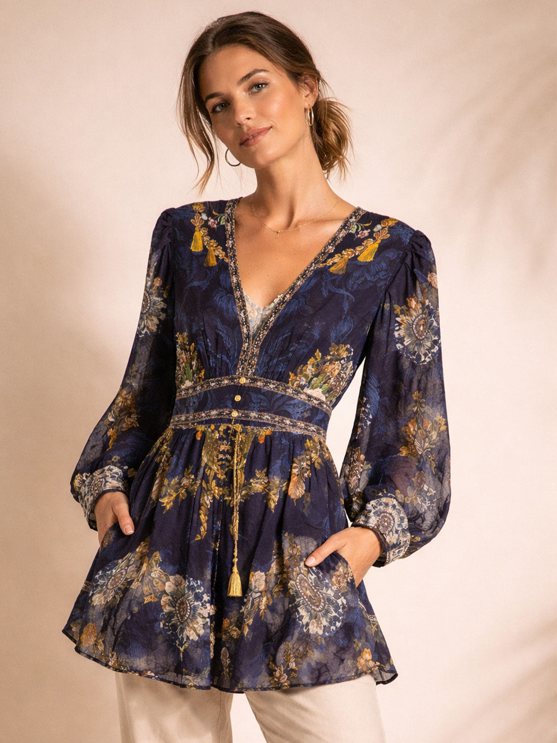 Midnight Bloom Boho Kleid