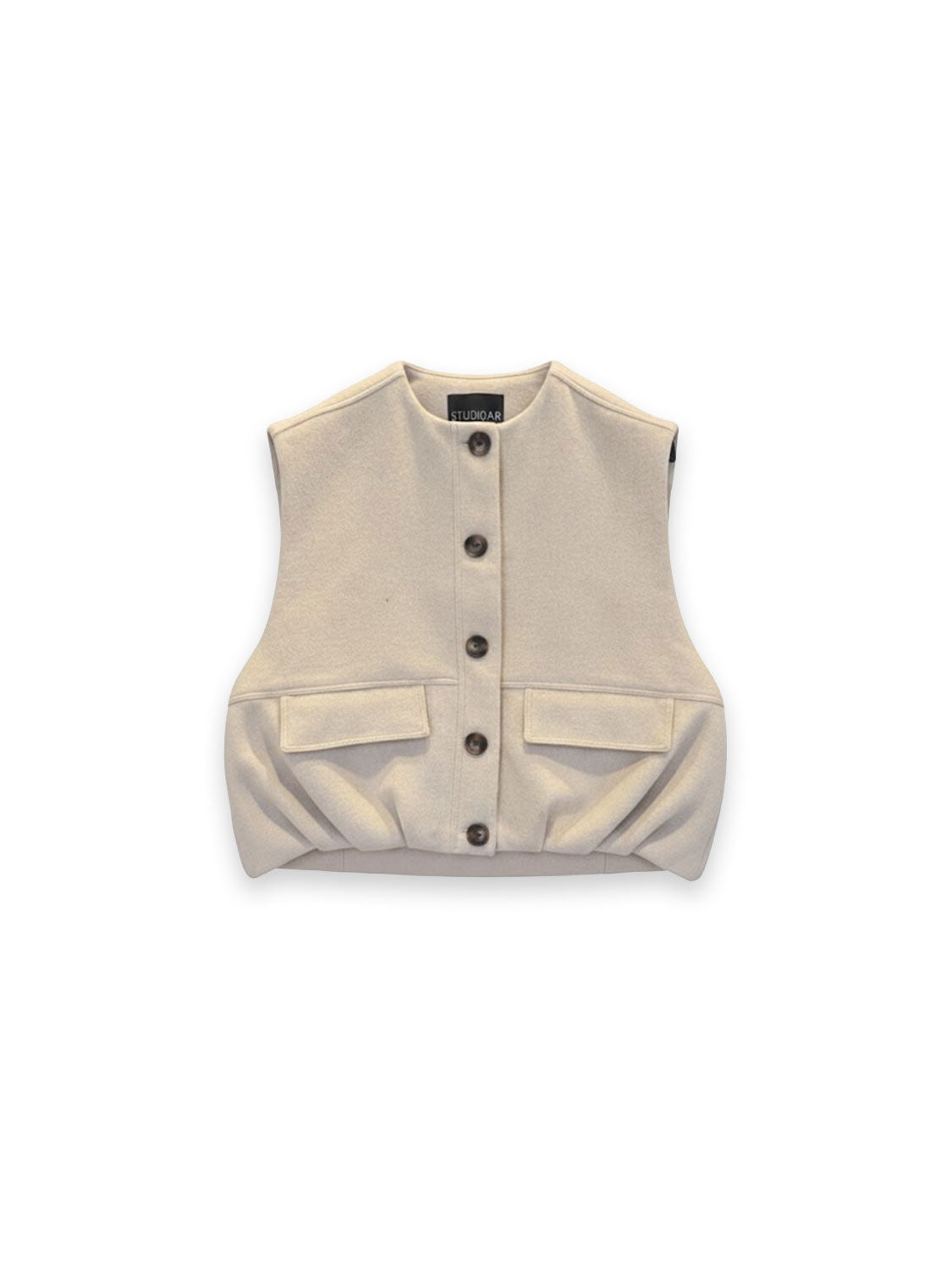 Daniela - Wool vest with stretch waistband