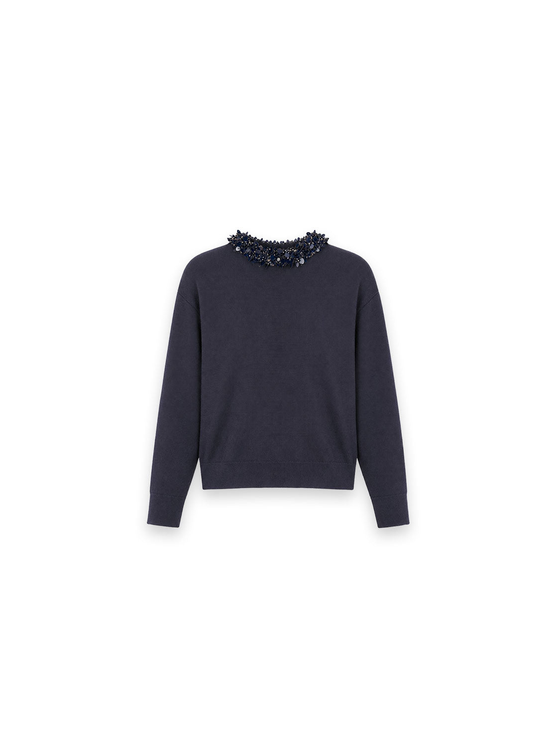 Amelia Pullover mit Paillettenkragen