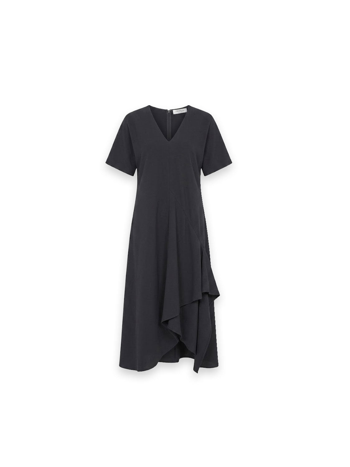 V-Neck Draped Kleid – Elegantes Kleid mit fließendem Drapé-Effekt