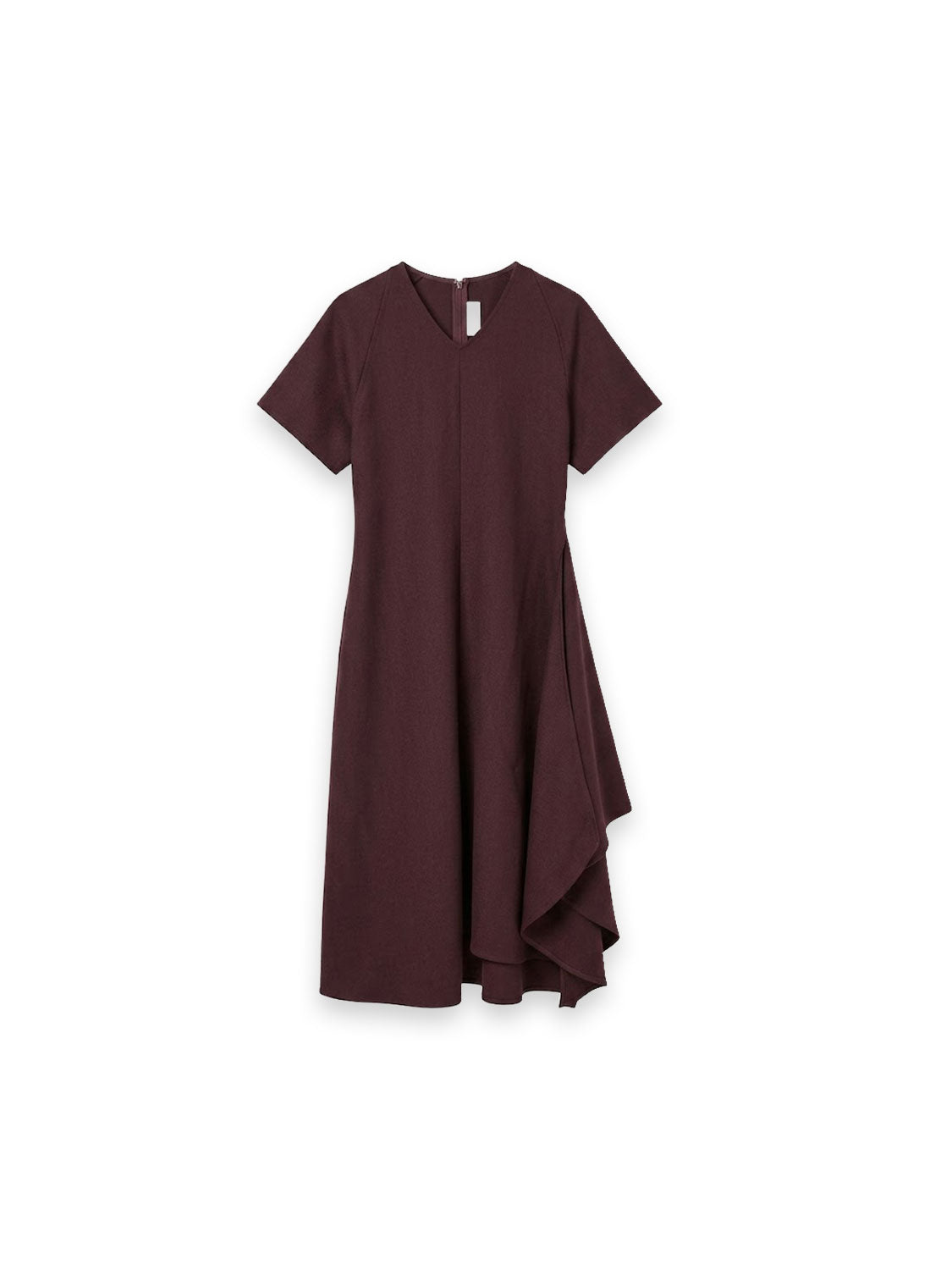 Asymmetric V-Neck Dress