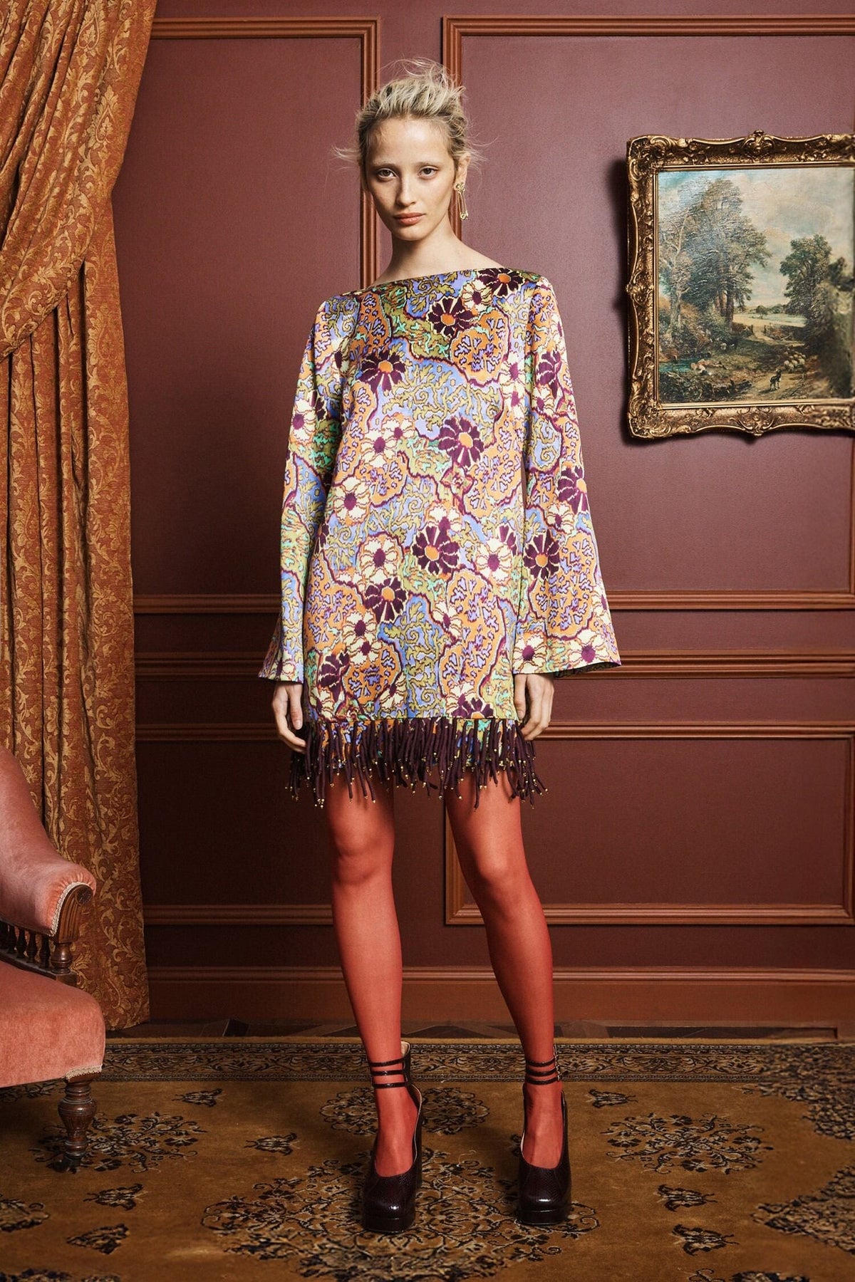 Johanna Mini Kleid – mit floralem Allover-Print