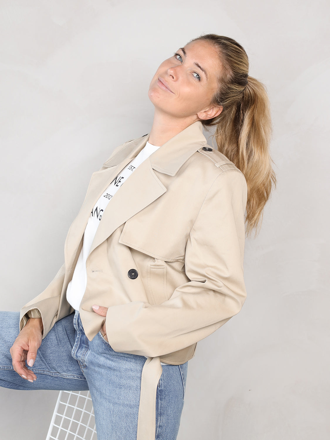 Greer – Verkürzte Jacke im Trenchcoat-Stil