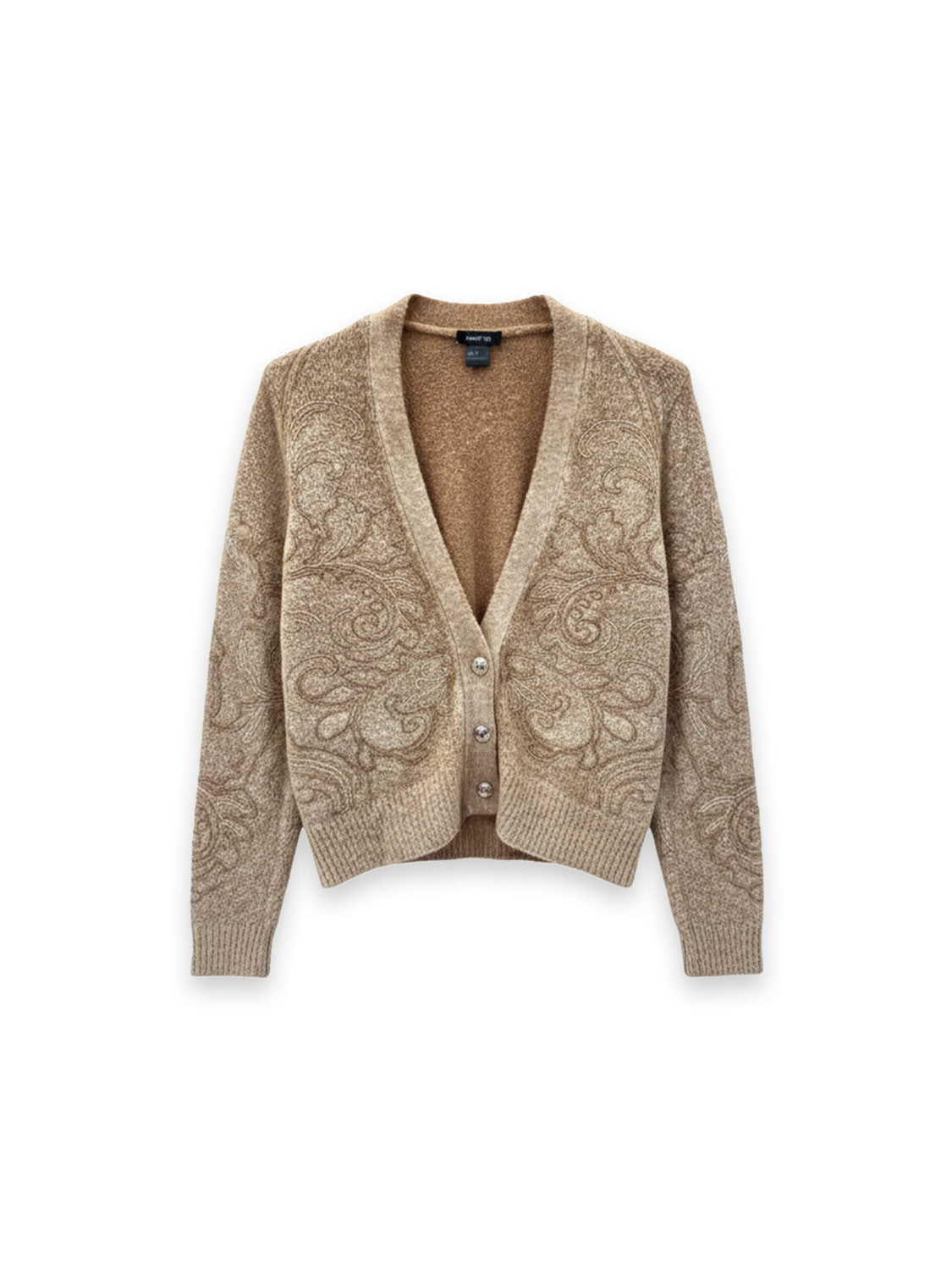 Cardigan - mit floralem Blumenstick