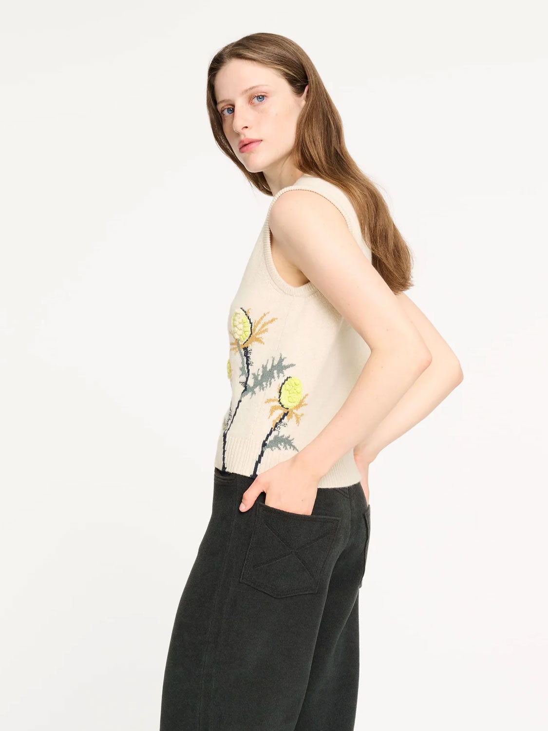 Scottish Flower Sleeveless Top