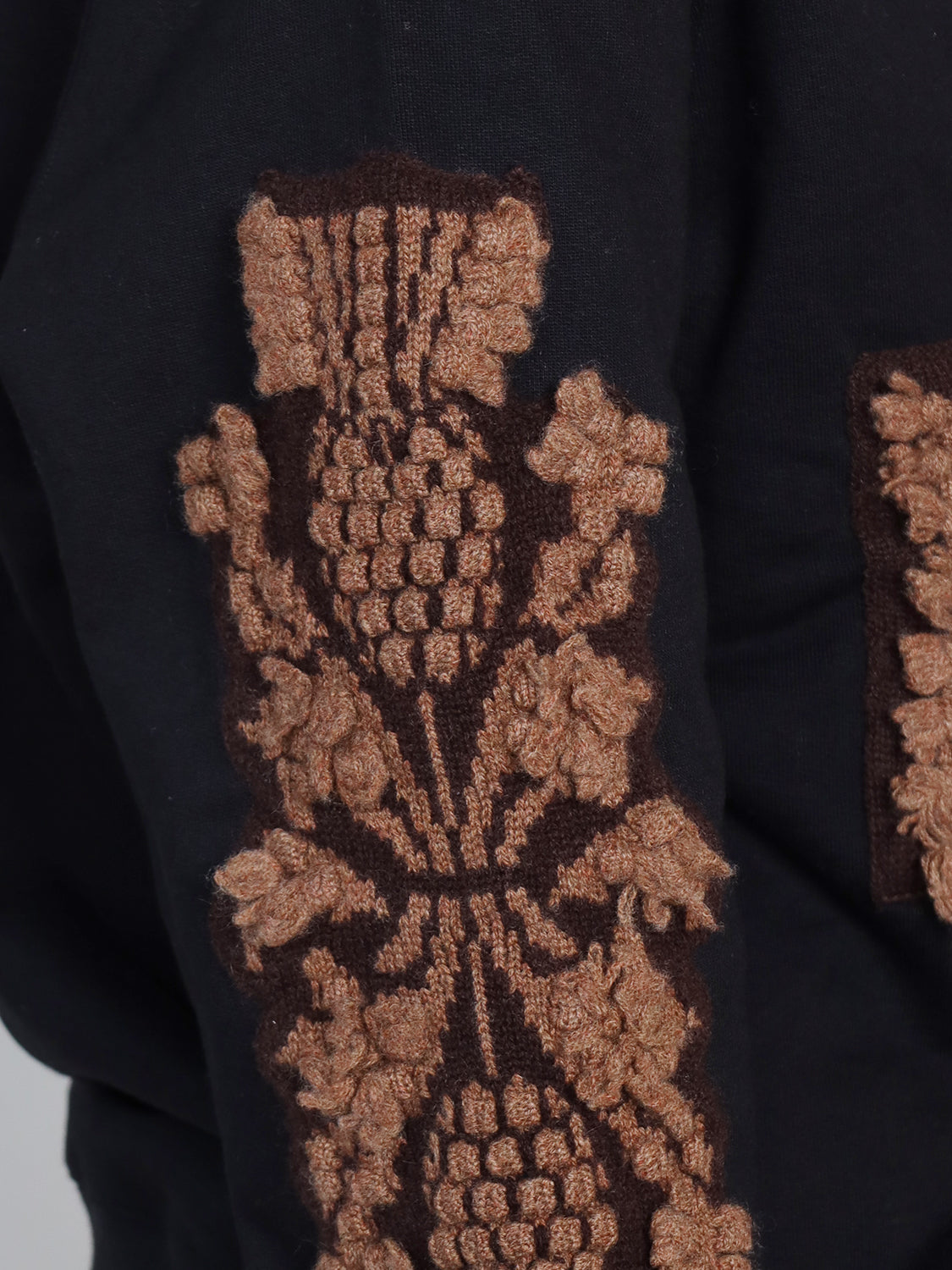 Baumwoll-Cardigan mit Kaschmir-Applikation