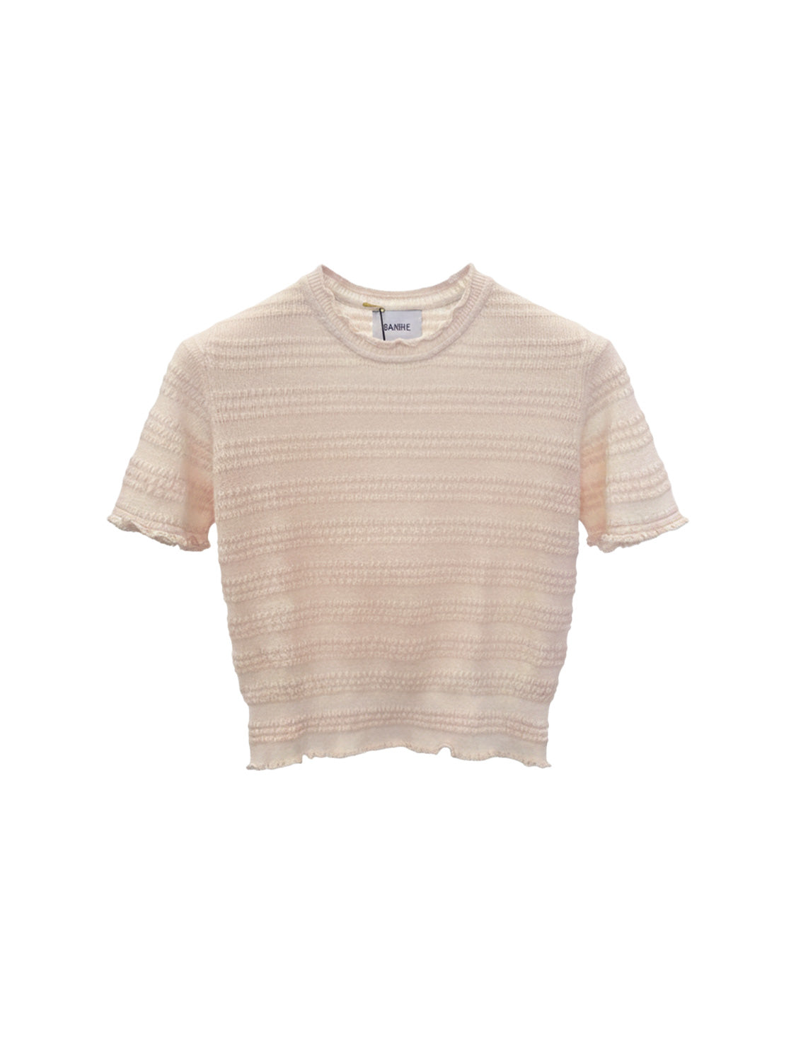 Rüschenshirt aus Cashmere-Baumwoll-Mix