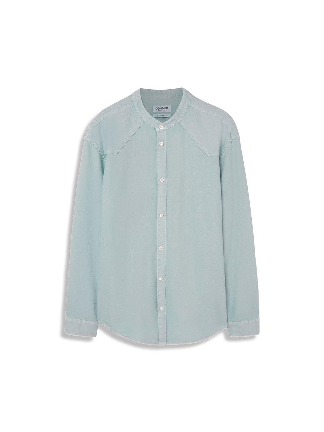 Langarm Bluse mit Stehkragen aus Baumwolle