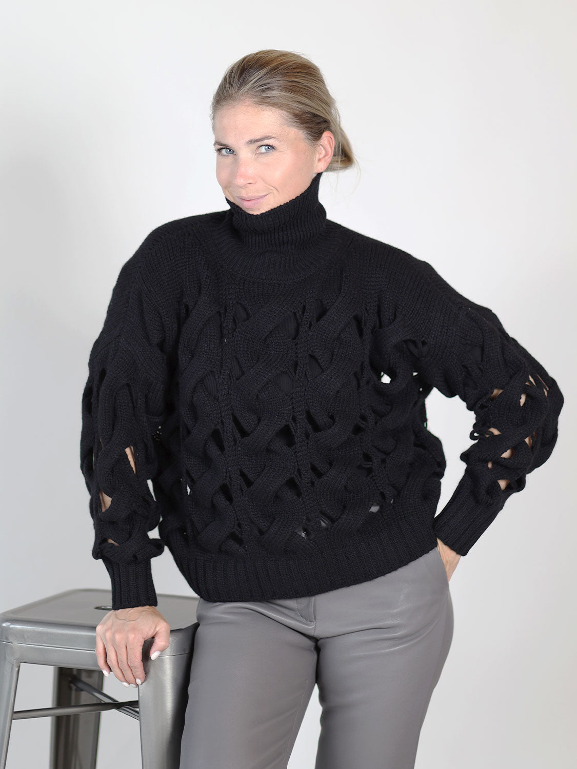 Alexa – Rollkragenpullover im Grob-Strick