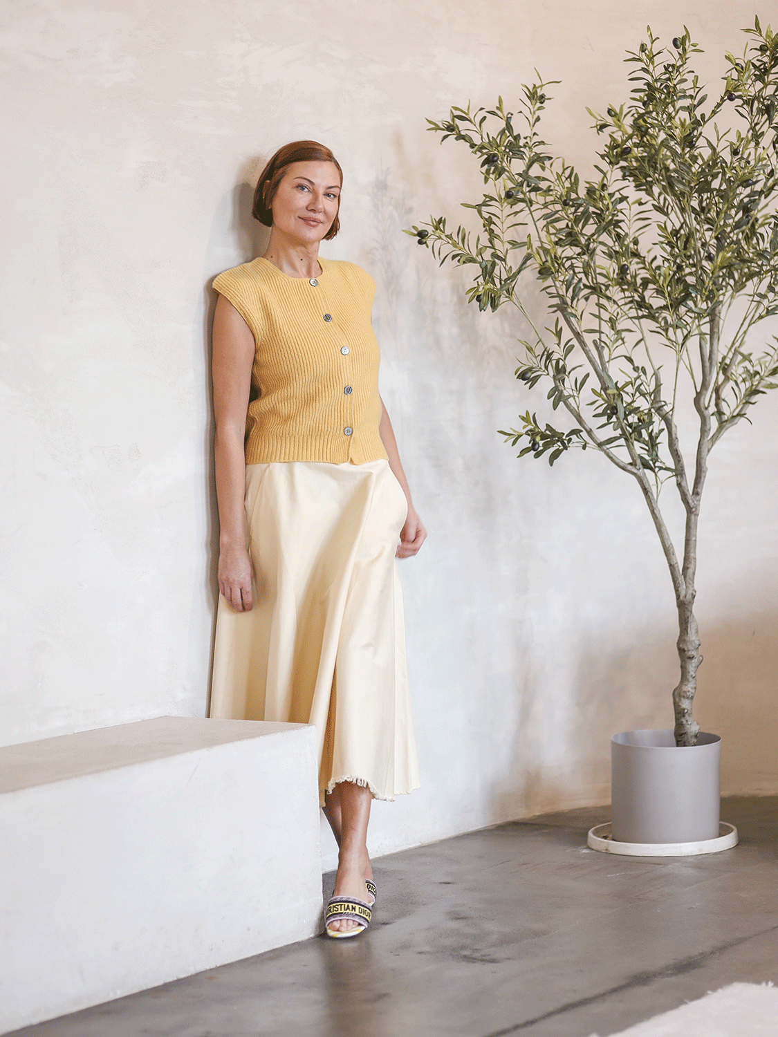 Weste Armor Grobstrick Statement Knöpfe