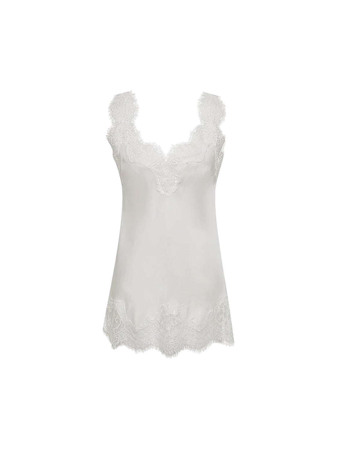 Megan – Seiden-Top mit Spitzen-Details