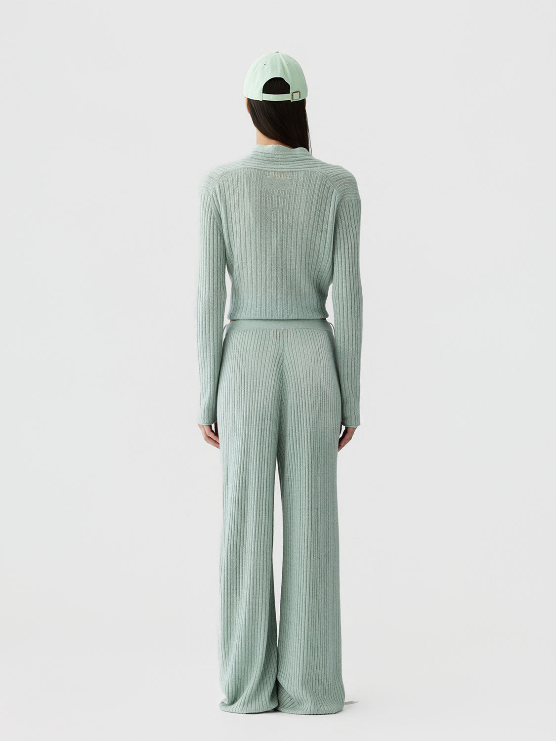 Rib Hose mit weiter Silhouette