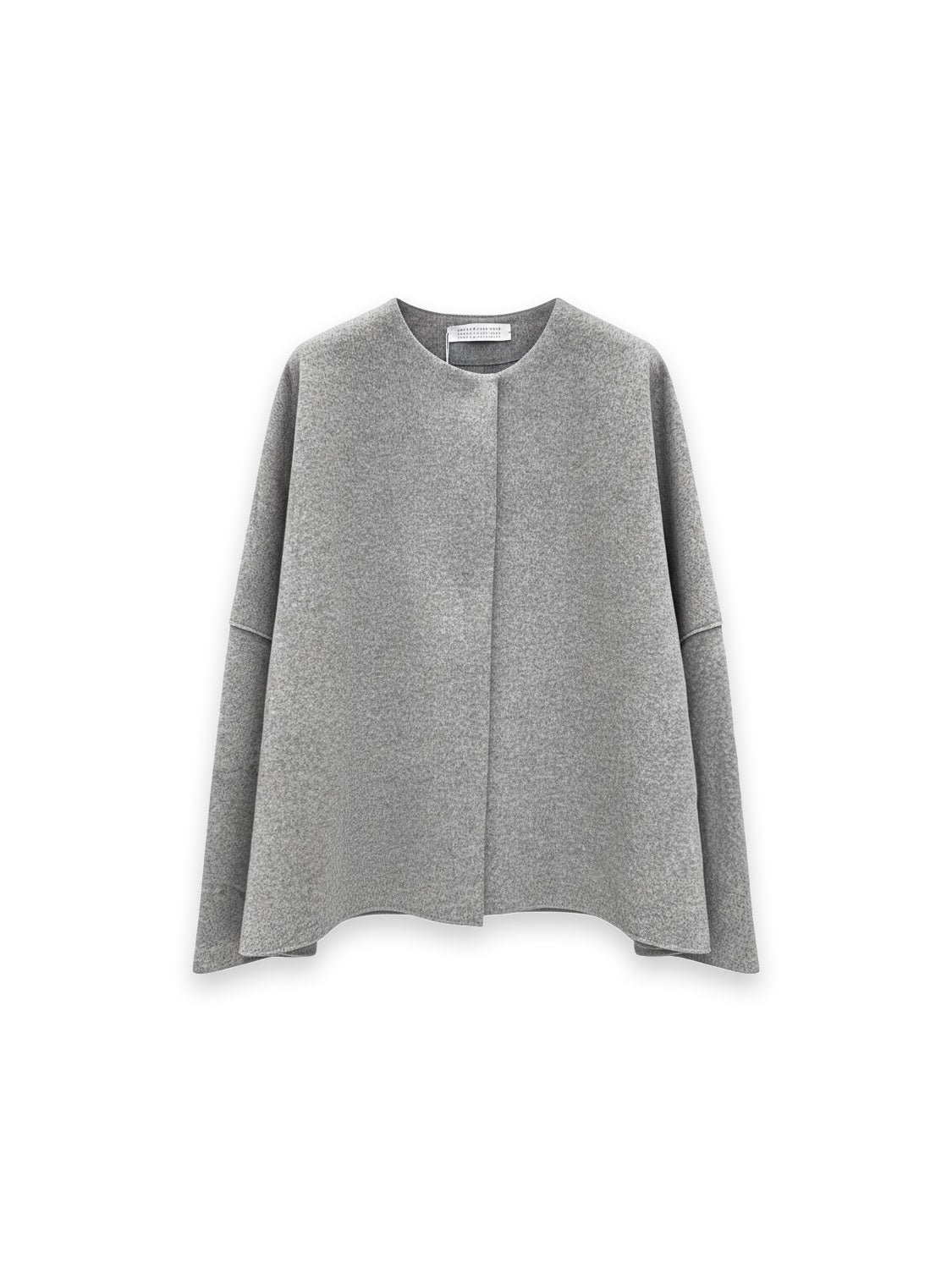 Collarless - kurze Jacke aus Wolle und Kaschmir