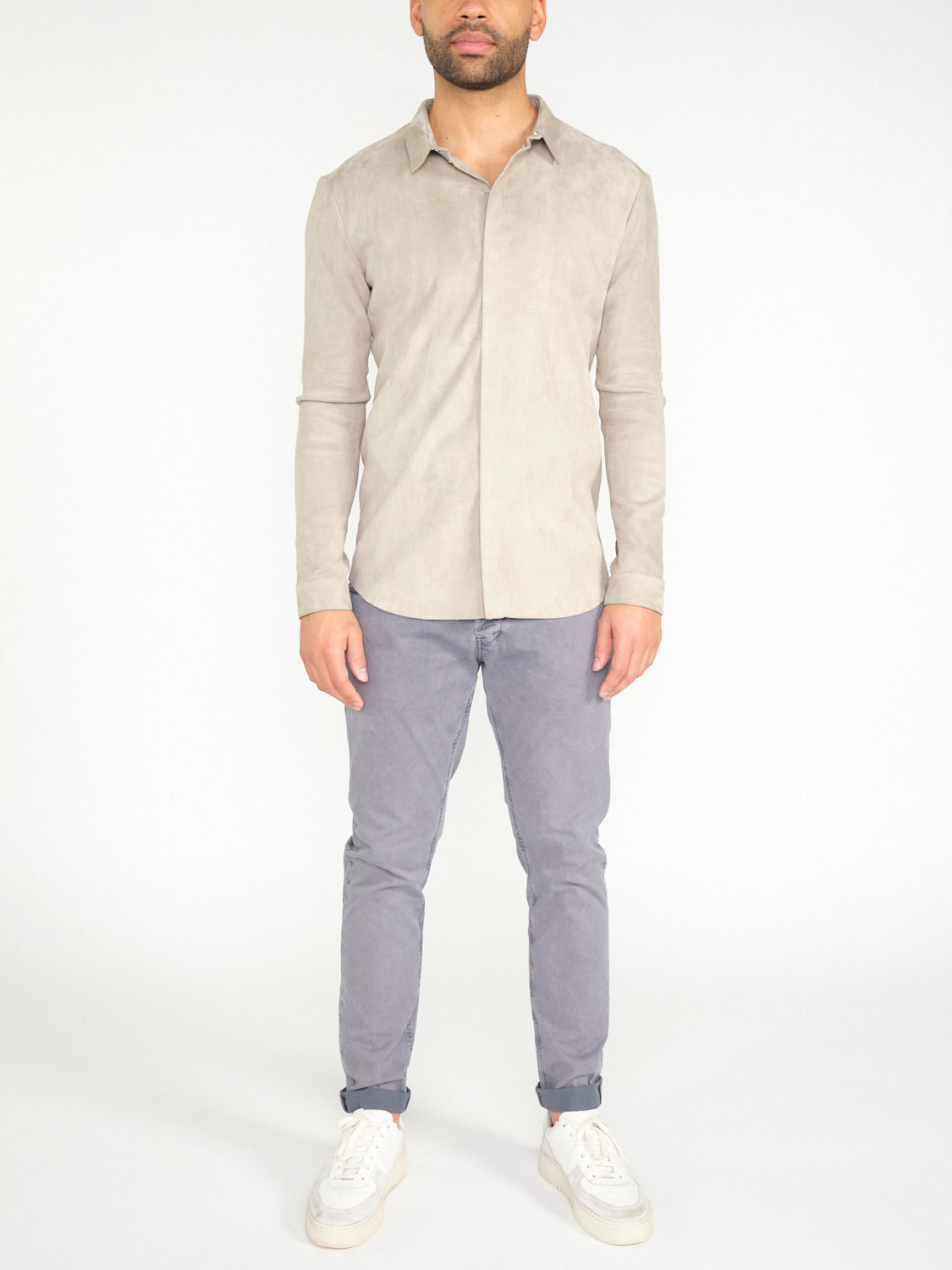 Wander – Stretchiges Hemd aus Veloursleder