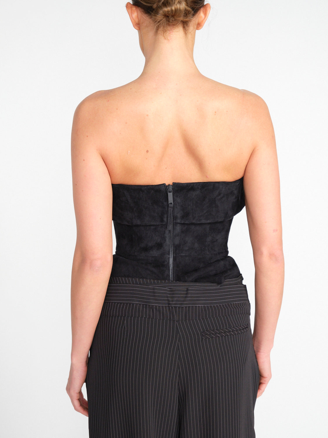 Willow – Offshoulder Veloursleder-Top