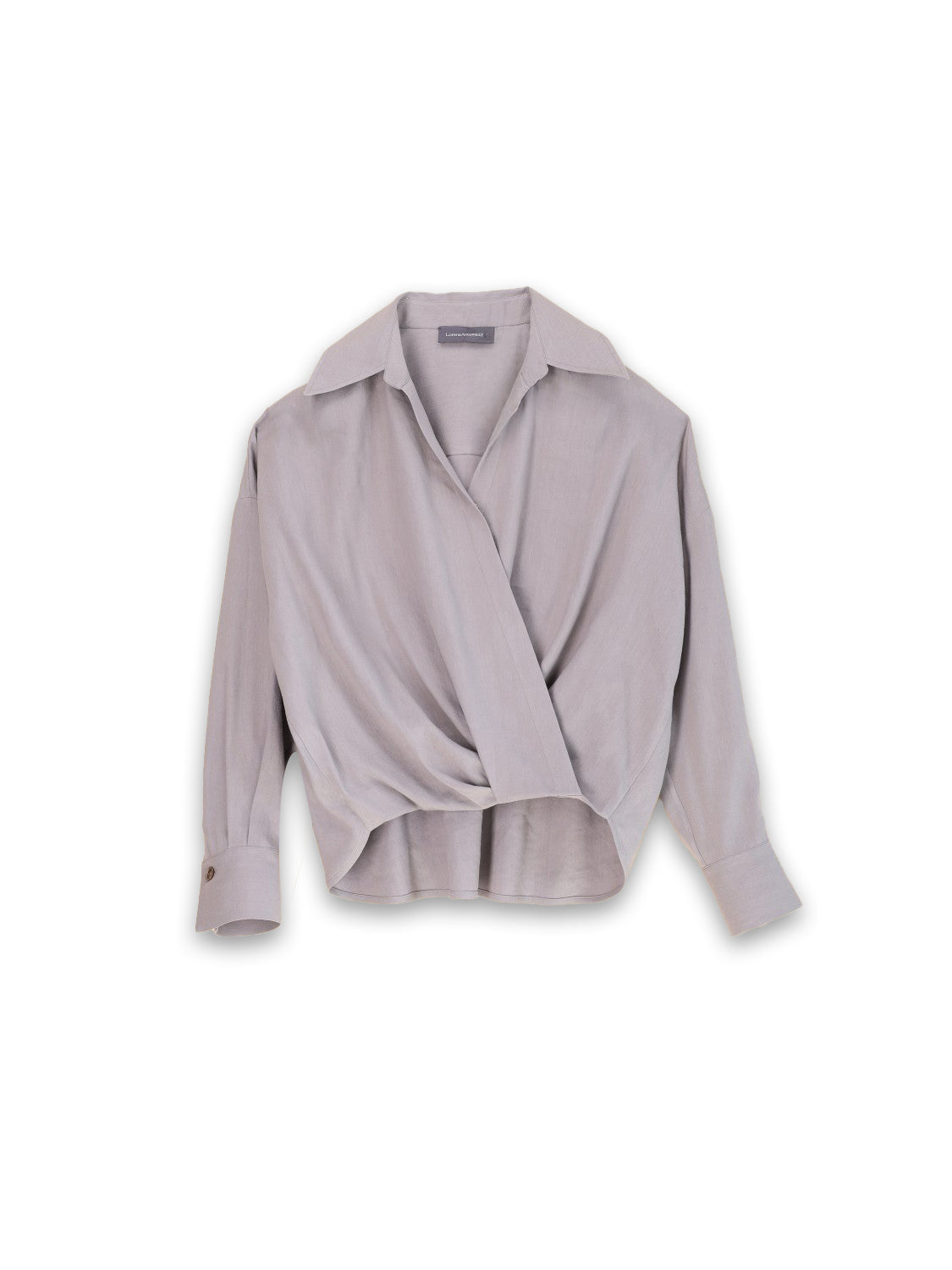 Gecroppte Bluse aus Leinen-Mix