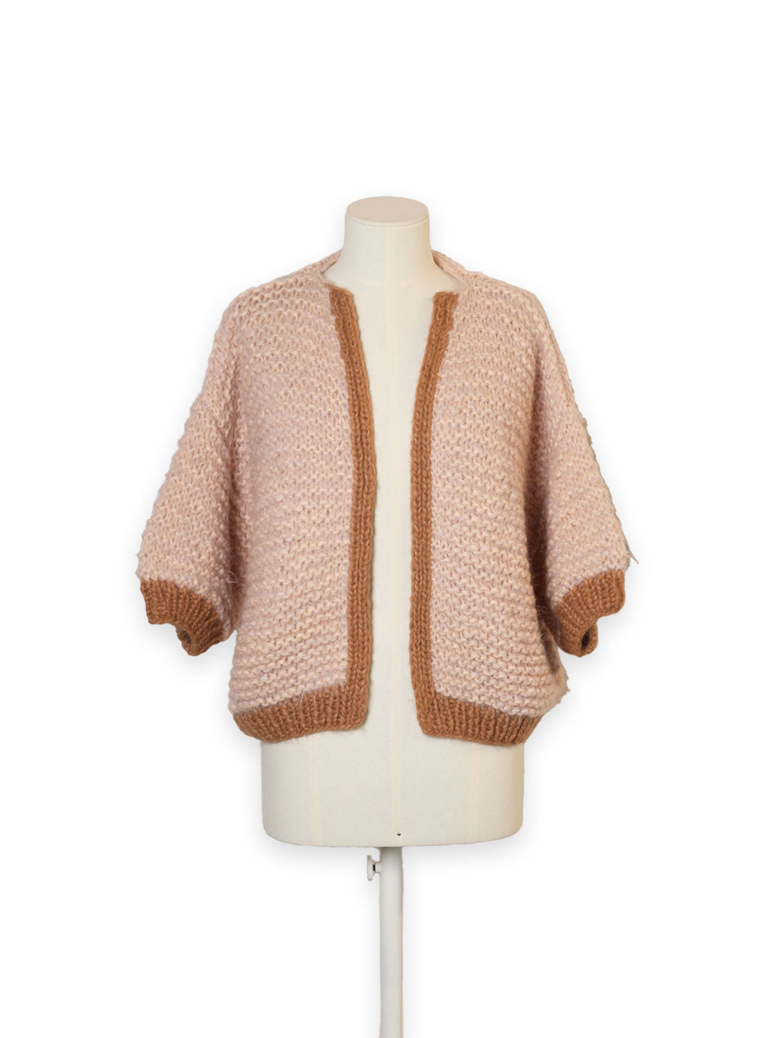 Kurzarm-Strickjacke aus Alpaka-Mischung