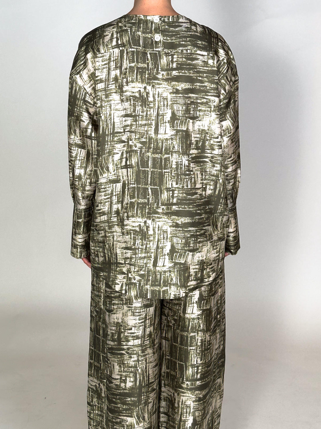 Farbflecken-Muster Bluse aus Seide