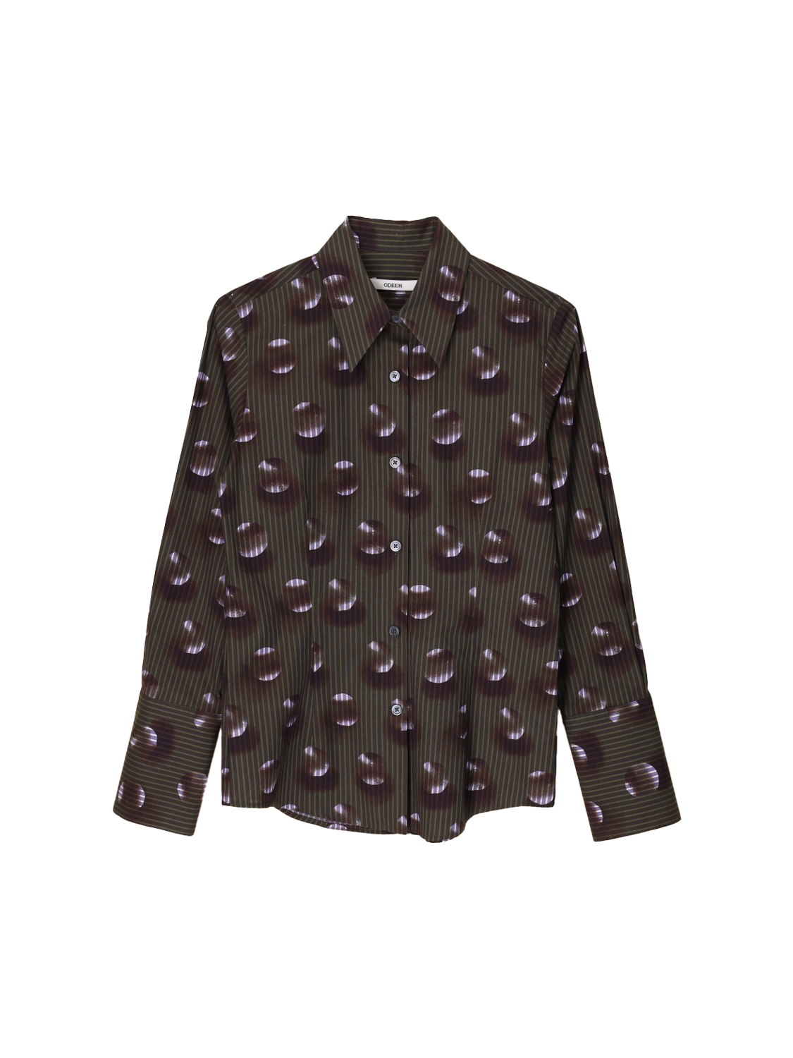 Baumwoll-Bluse mit Nadelstreifen-Design