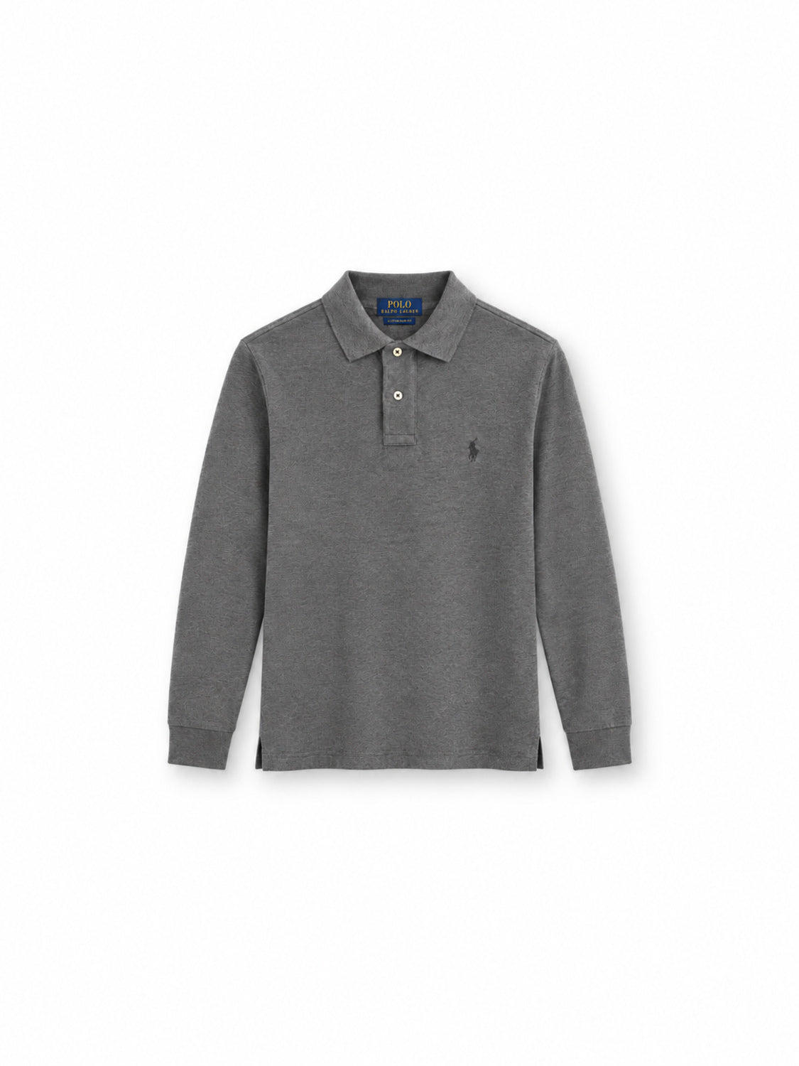 Polo Ralph Lauren Langarm-Poloshirt aus Baumwolle in Anthrazit