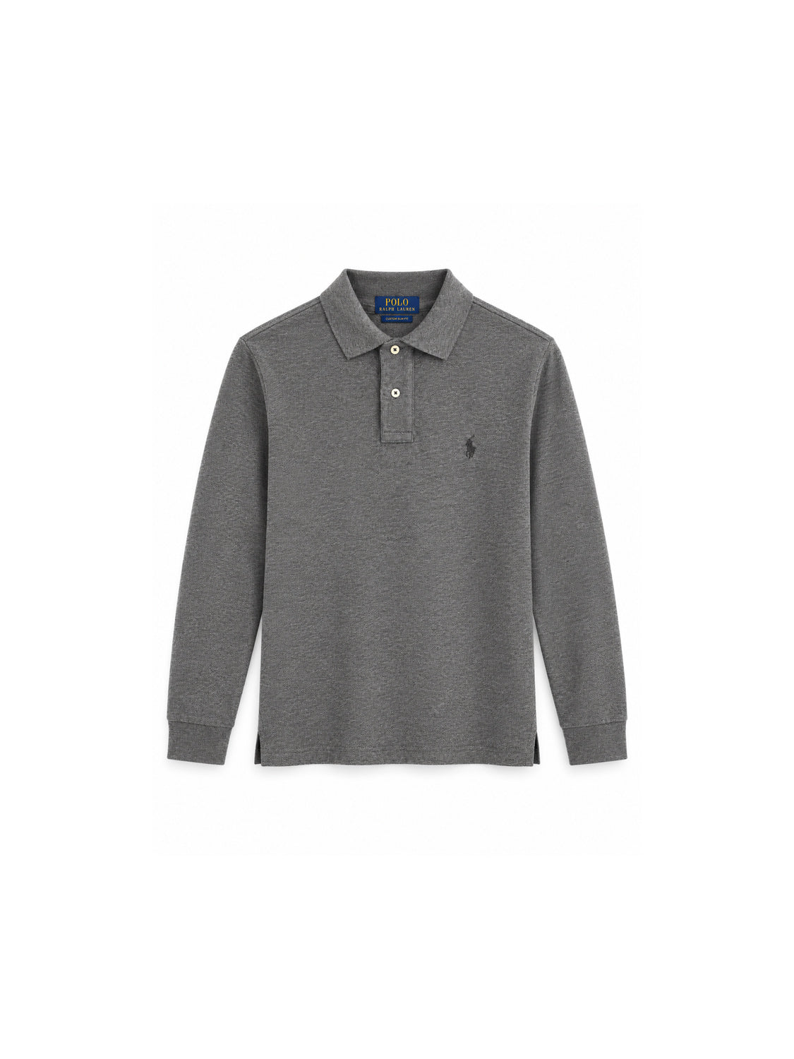 Polo Ralph Lauren Langarm-Poloshirt aus Baumwolle in Anthrazit