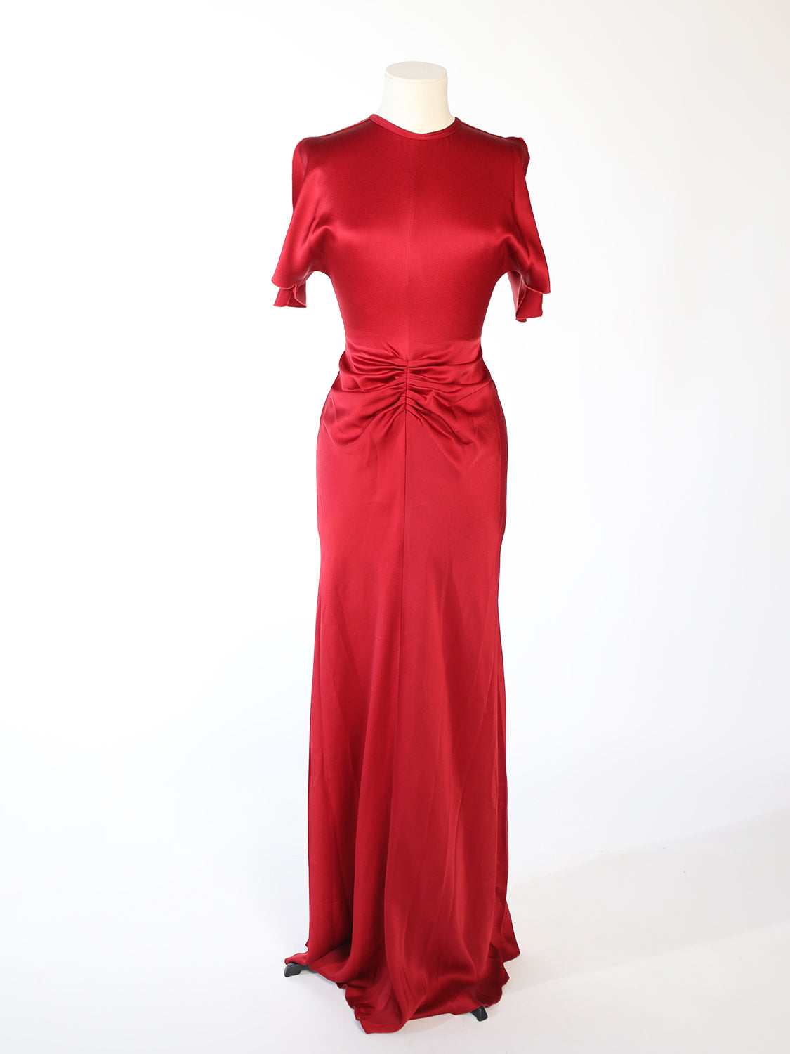 Gathered Waist Floorlength Kleid