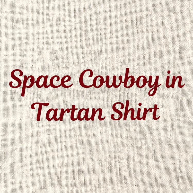 Space Cowboy in Tartan Shirt