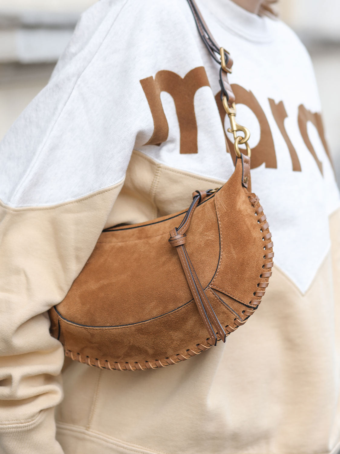 Oskan Moon - Schultertasche aus Leder