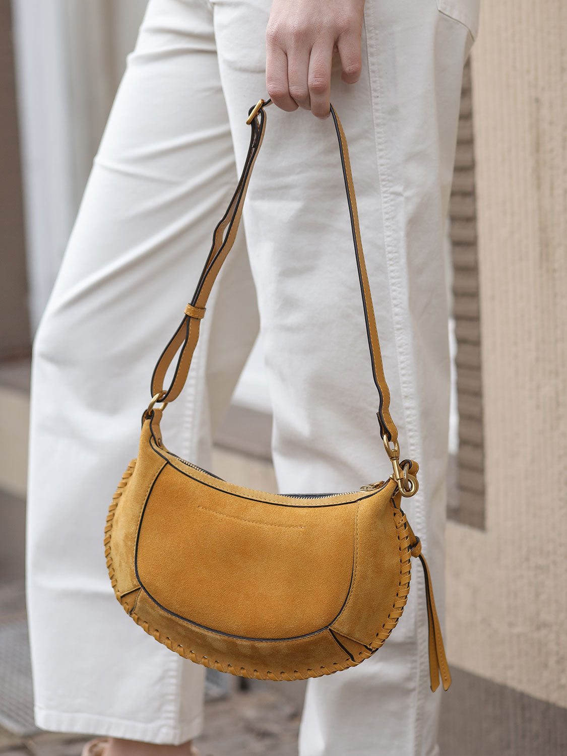 Oskan Moon - Schultertasche aus Leder