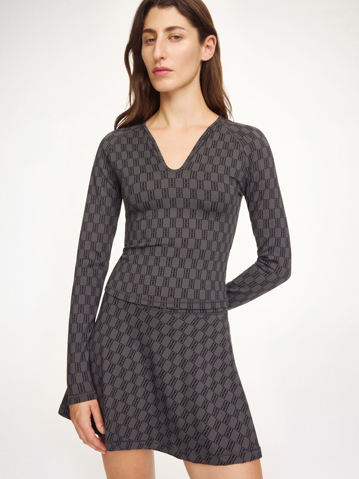 Venazia Langarm Oberteil mit Allover Muster