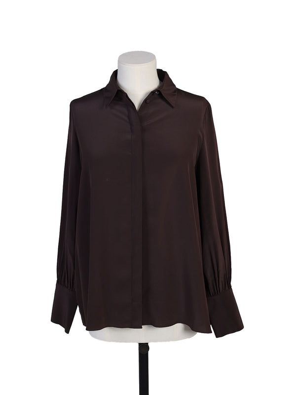 Klassische Hemdbluse aus Crêpe de Chine