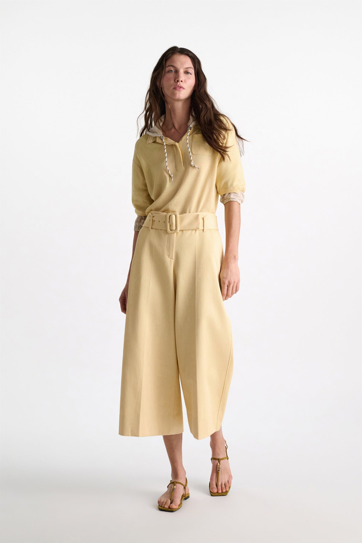 Modern - Hochtaillierte Culotte Pants aus Baumwolle